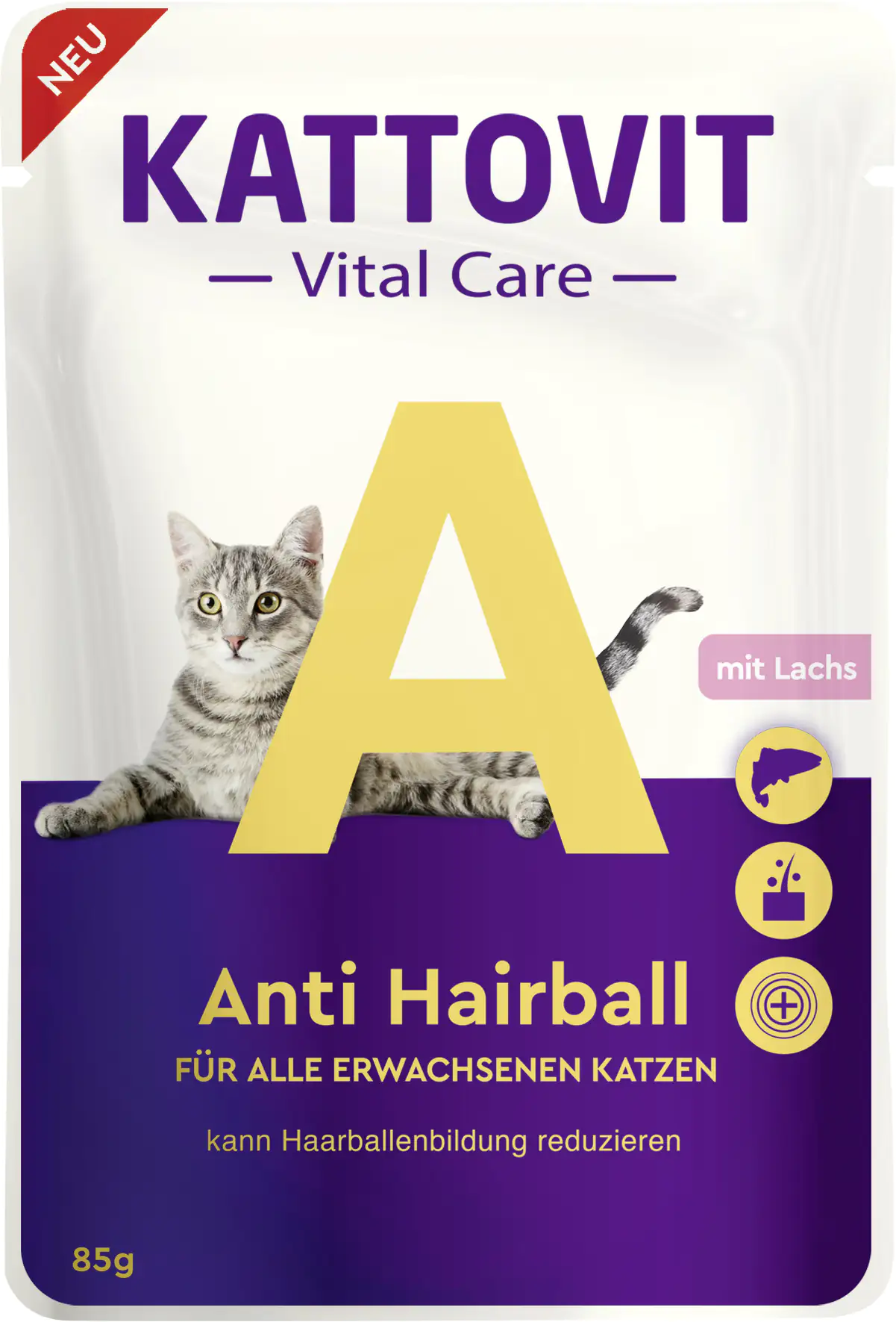 Kattovit Katzennassfutter Diet Vital Care Anti Hairball 85 g