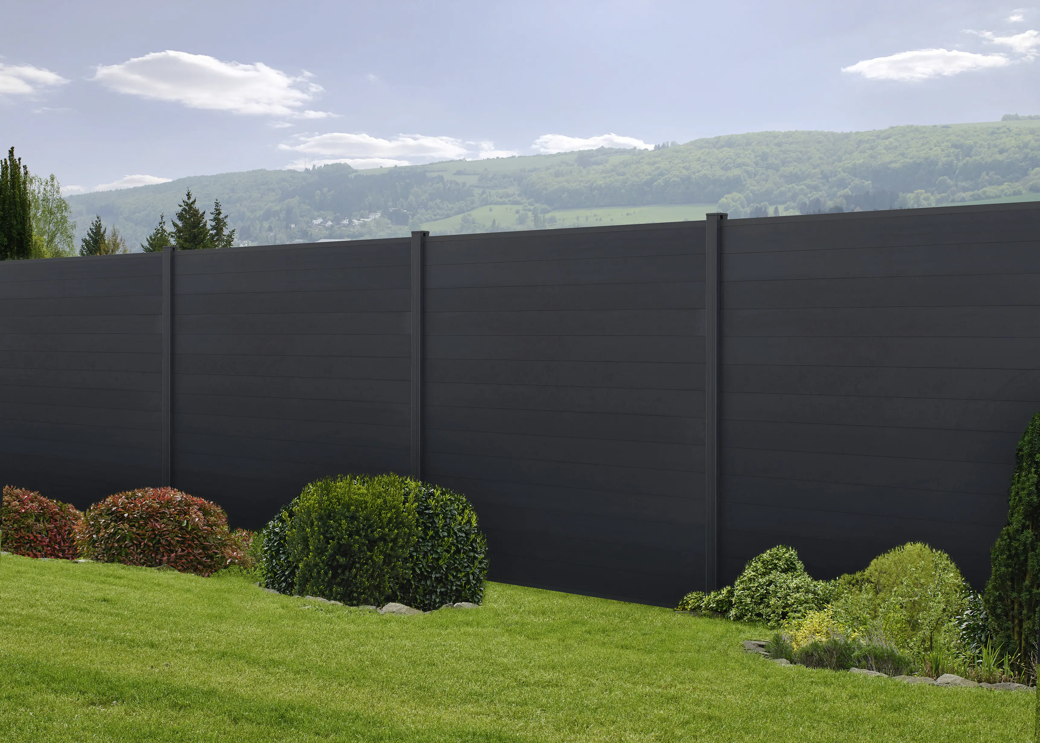 Floraworld Zaunpfosten zum stecken 265 x 6,8 cm anthrazit