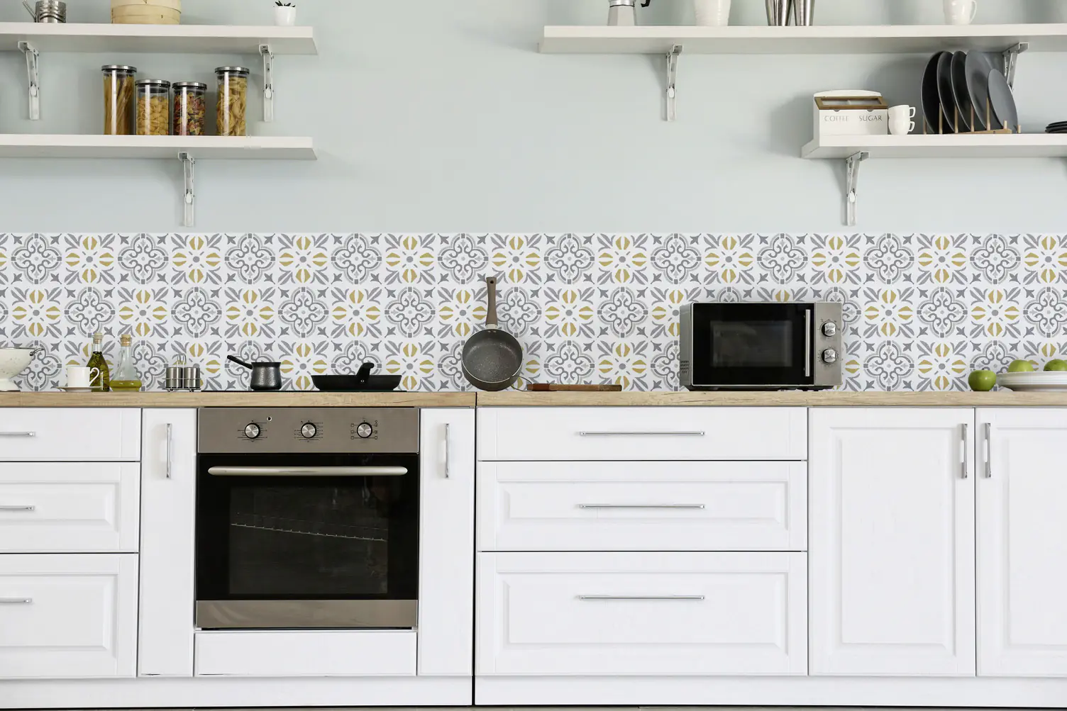 D-c-fix Wandfliesen selbstklebend Jamila grey 6er Set 15 x 15 cm