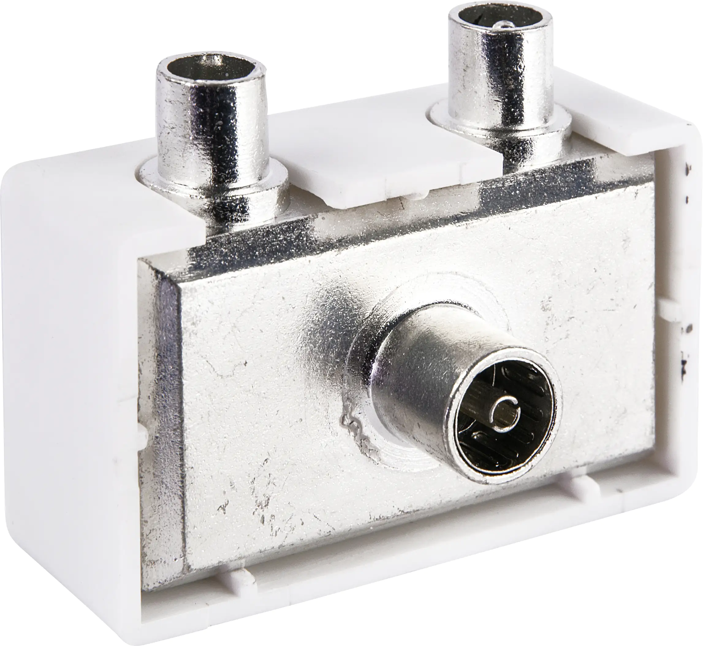 Schwaiger Aufsteckverteiler ASV45 532 für TV weiß, 1x IEC Buchse auf 2x IEC Stecker Schwaiger Aufsteckverteiler ASV45 532 für TV weiß, 1x IEC Buchse auf 2x IEC Stecker