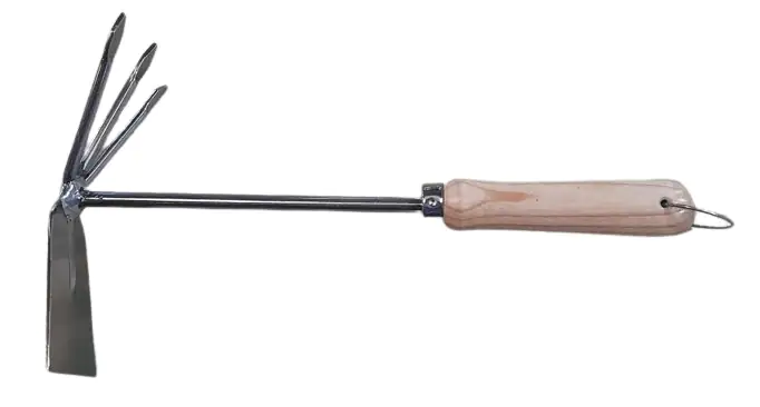 Primaster Handgartenhacke Edelstahl 33 cm mit Holzgriff