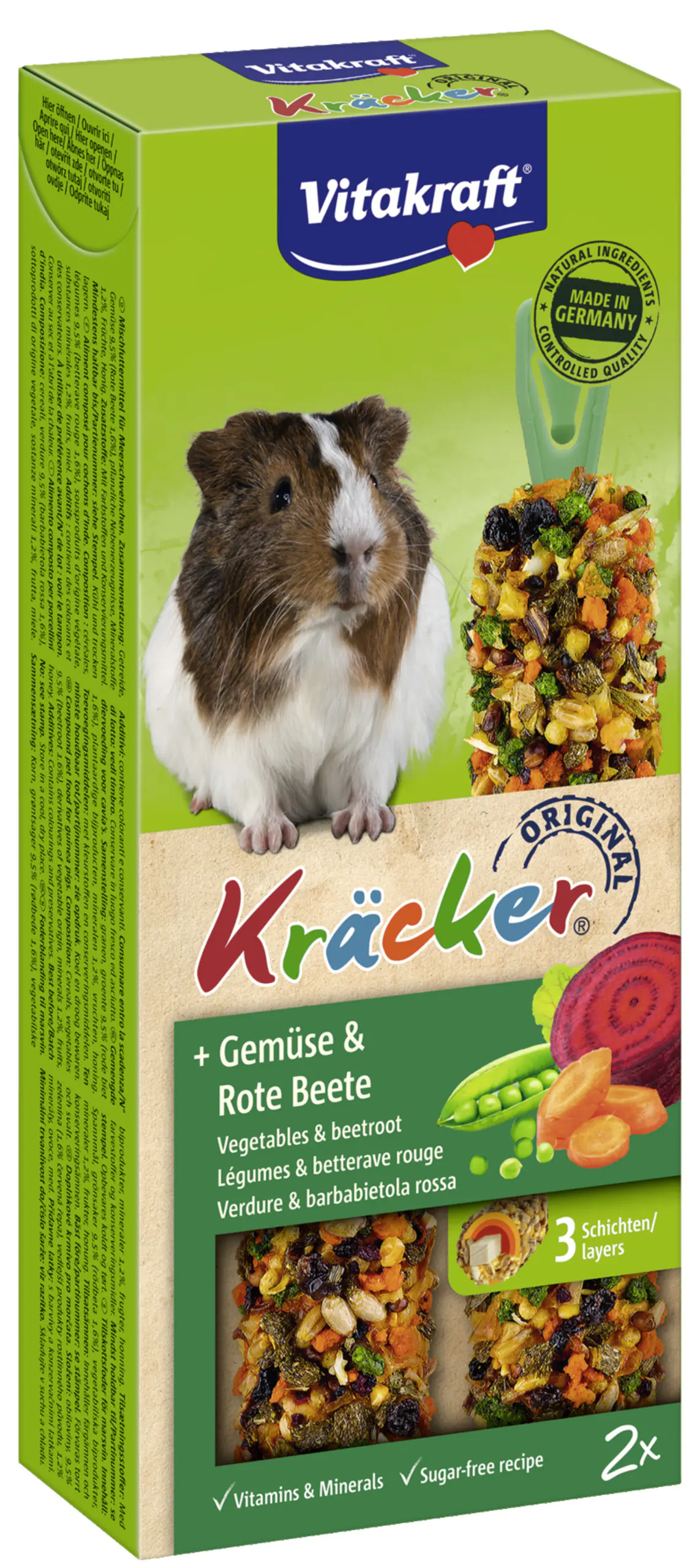 Vitakraft Nagerfutter Snack Kräcker 112 g Gemüse & Rote Beete 2 Stück