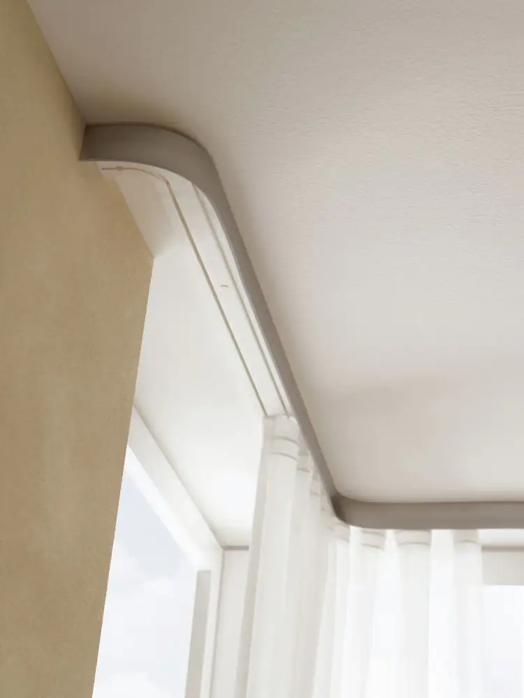 Gardinia Blende für Vorhangschiene GE Edelstahl Optik, 5 cm