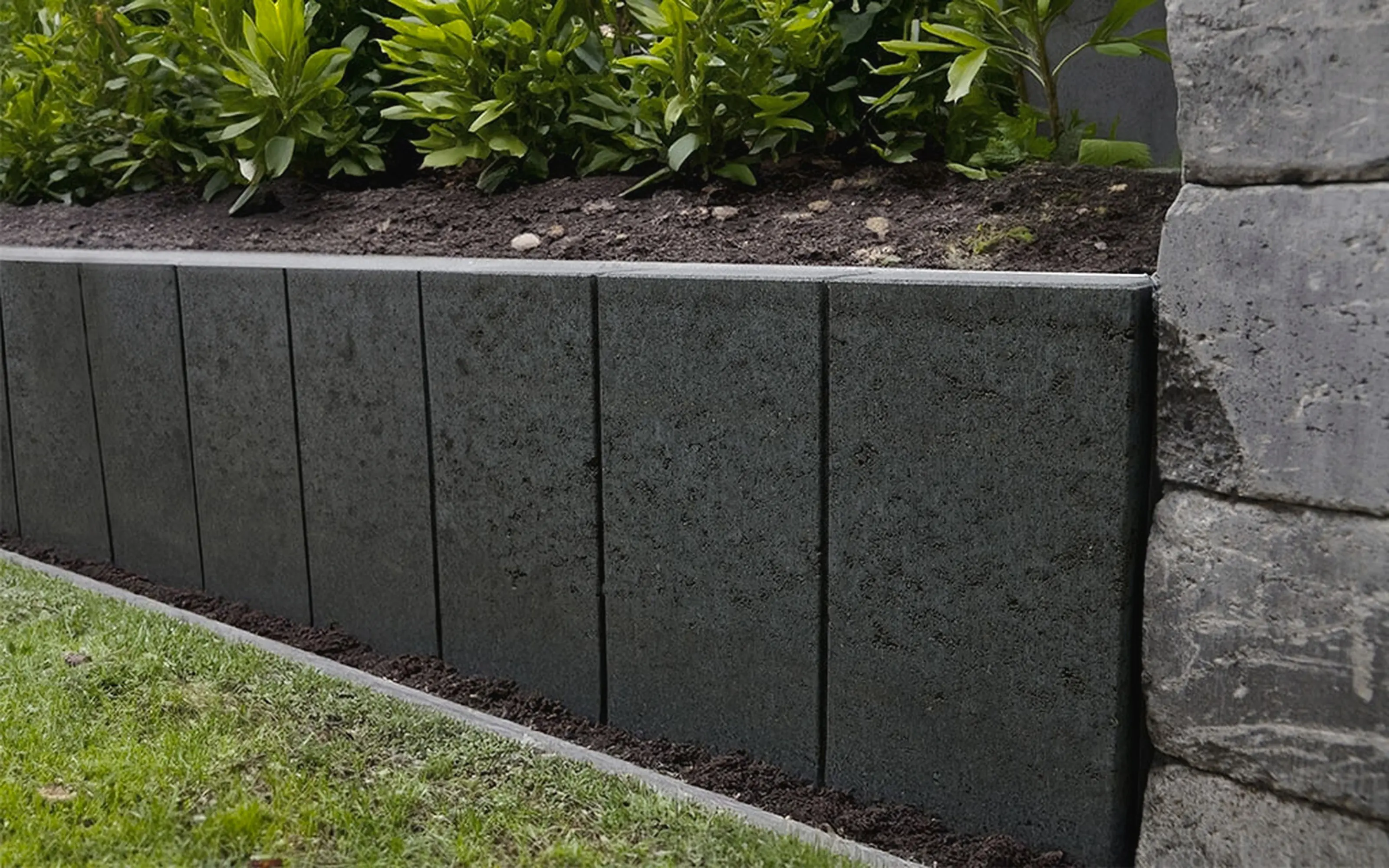 EHL Palisade Palibord Tulo Rechteck 50 x 30 x 8 cm anthrazit