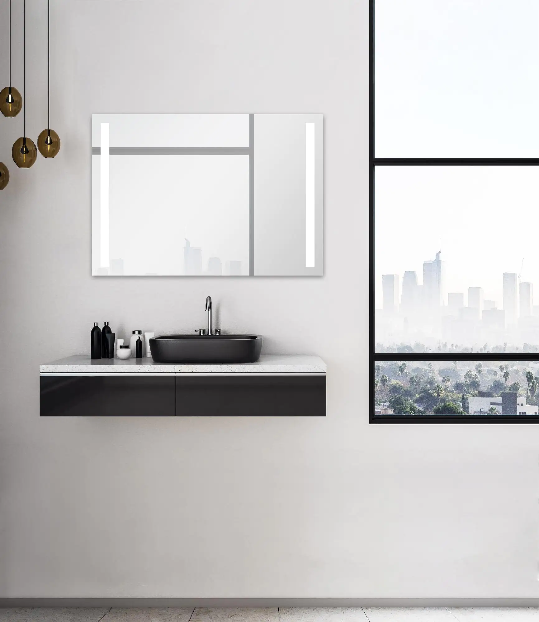 DSK Design LED Lichtspiegel Silver Dream 100 x 70 cm