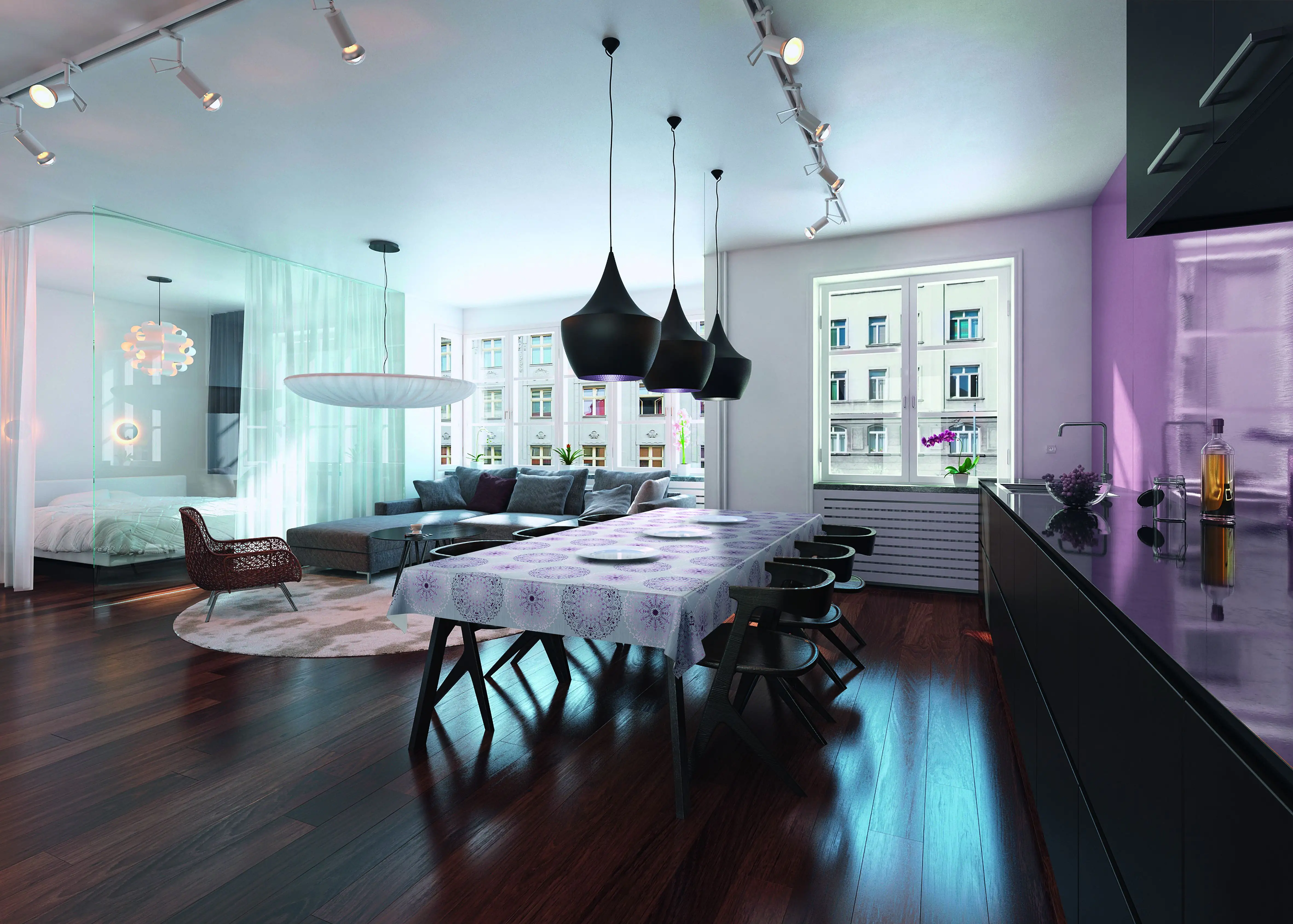 4007386331960 d-c-table® Tischdecke Monte Carlo Charlene 150 x 220 cm, grau