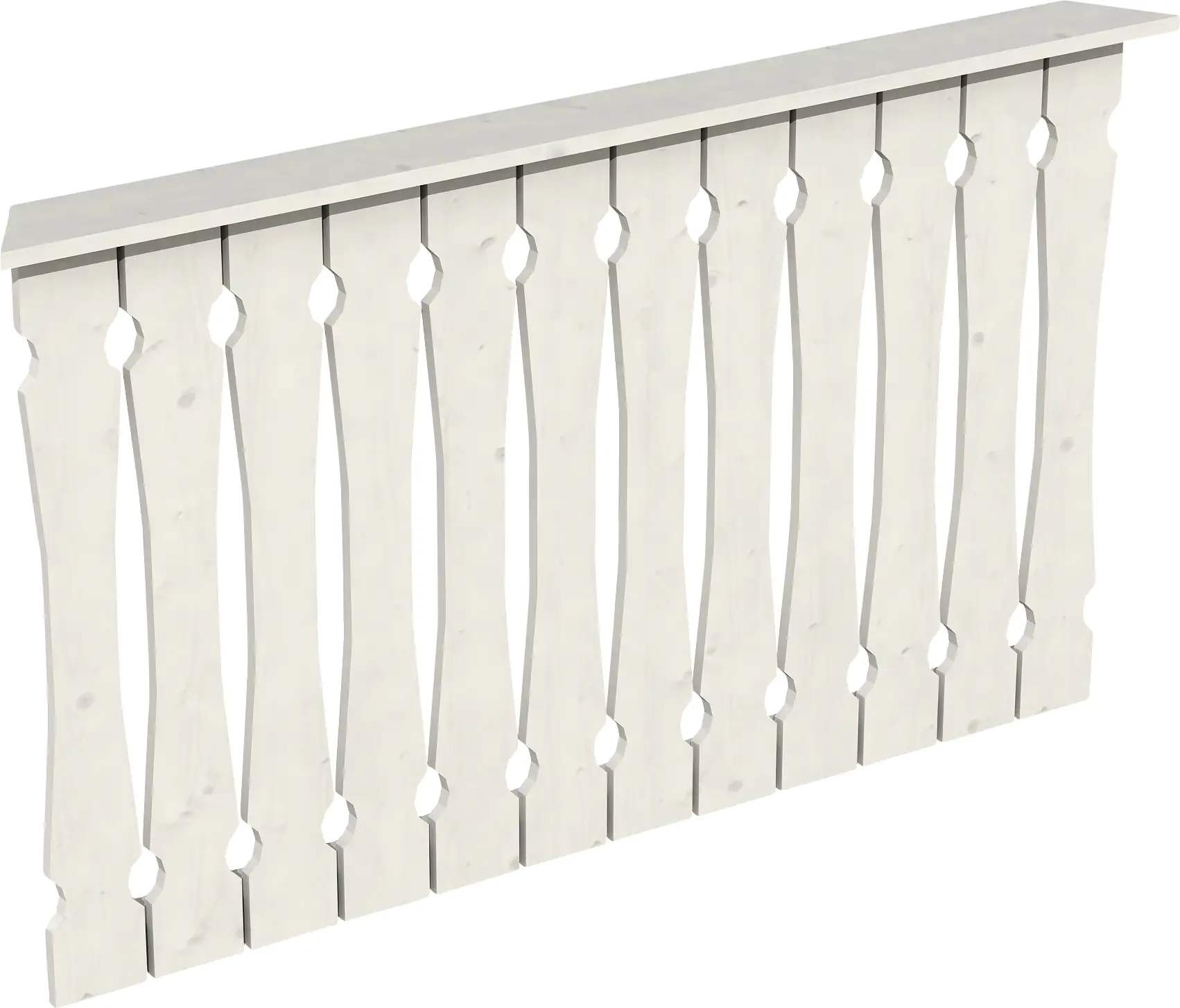 SKAN HOLZ Brüstung Balkonschalung 150 x 96 cm, Fichte, lasiert in Weiß SKAN HOLZ Brüstung Balkonschalung 150 x 96 cm, Fichte, lasiert in Weiß