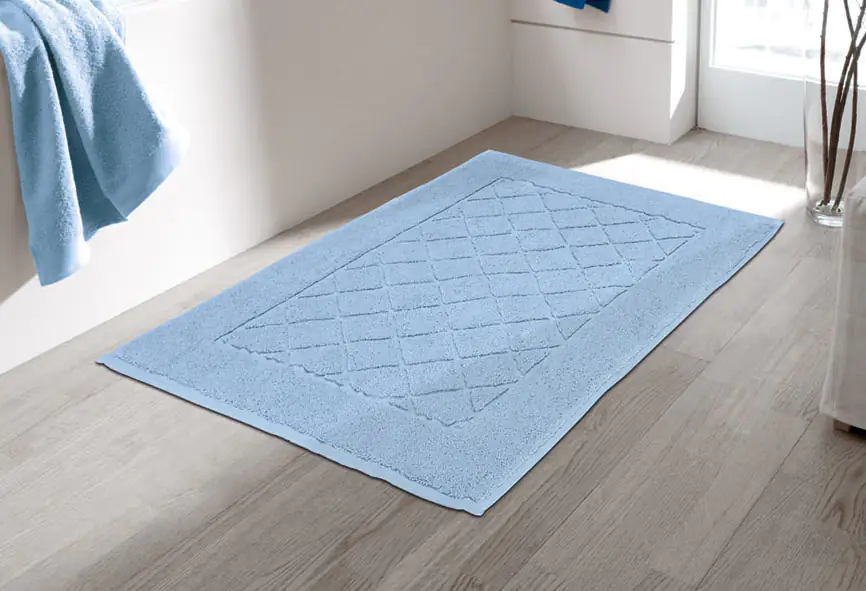 Kleine Wolke Frottiervorleger Bridge azur, 50x 70 cm