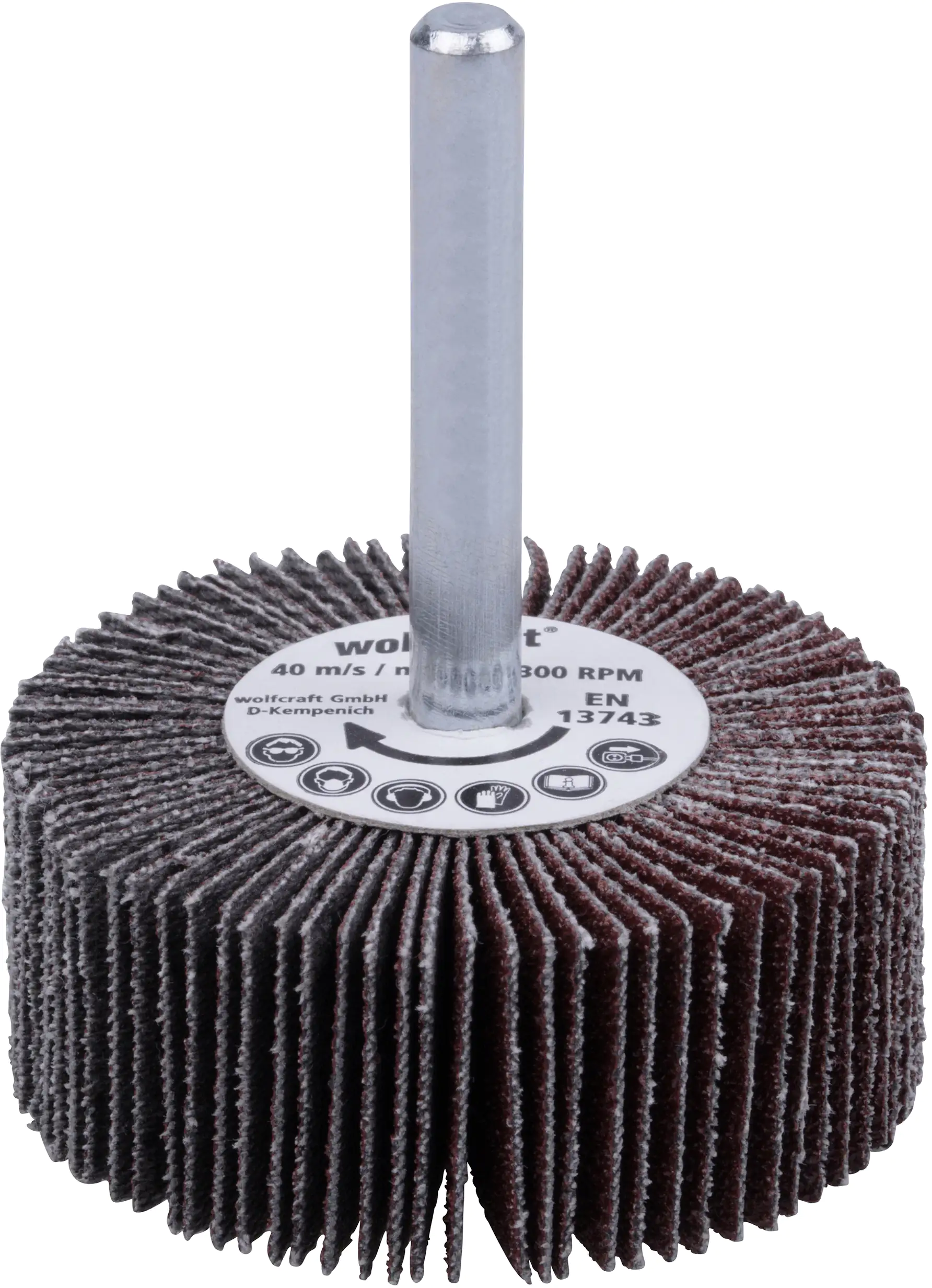 Wolfcraft Fächerschleifer K80 Ø 50 x 20 mm Schaft 6 mm