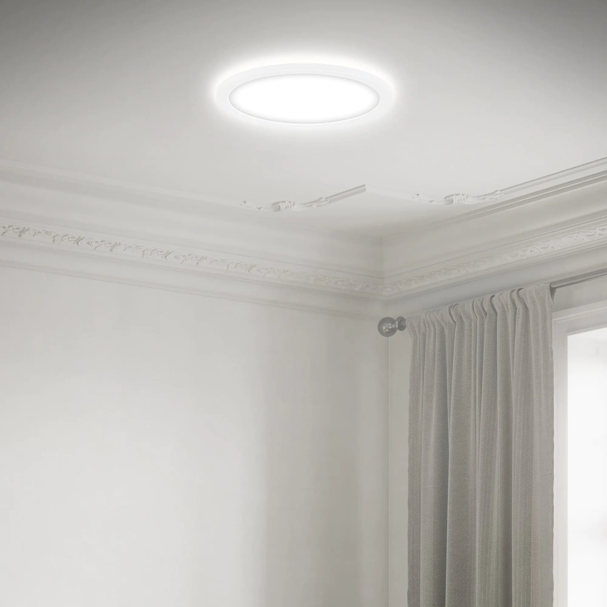 Briloner LED Panel Slim Ø 19 cm, weiß, ultraflach