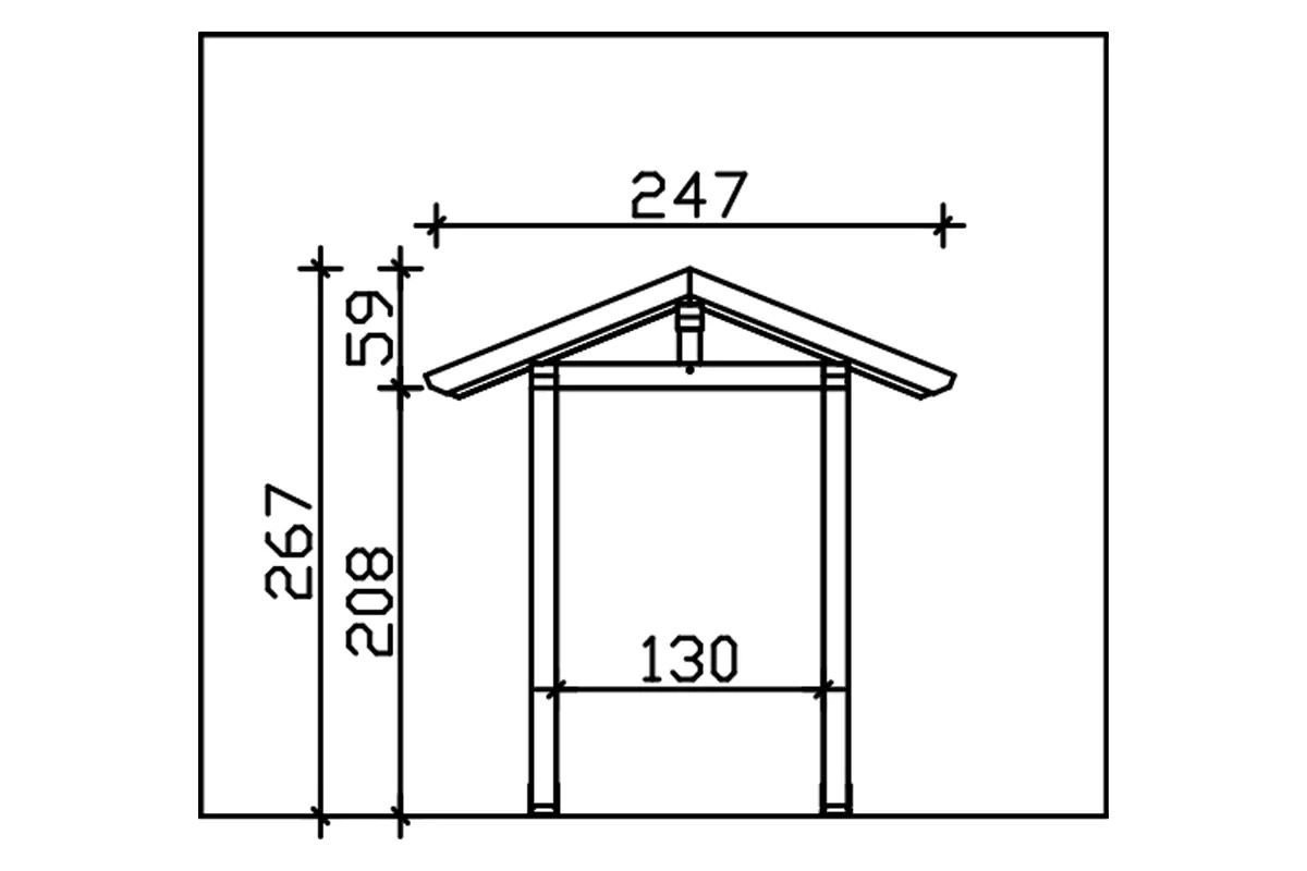 SKAN HOLZ Vordach Siegen Typ 4 247 x 116 cm, natur SKAN HOLZ Vordach Siegen Typ 4 247 x 116 cm, natur