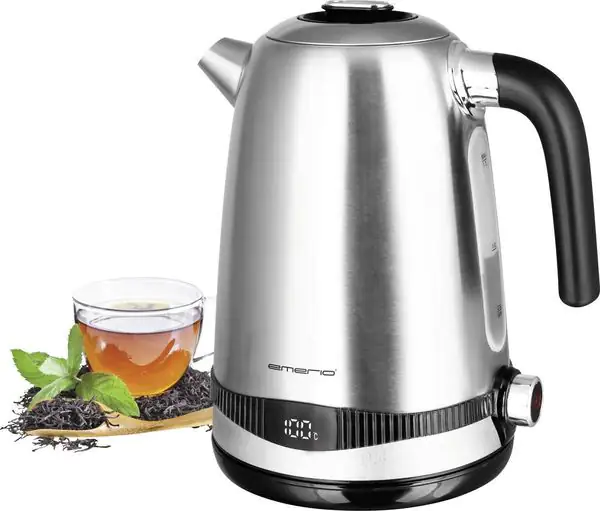 Emerio Wasserkocher WK-1246581, 1,7 Liter, 2200 Watt, edelstahl