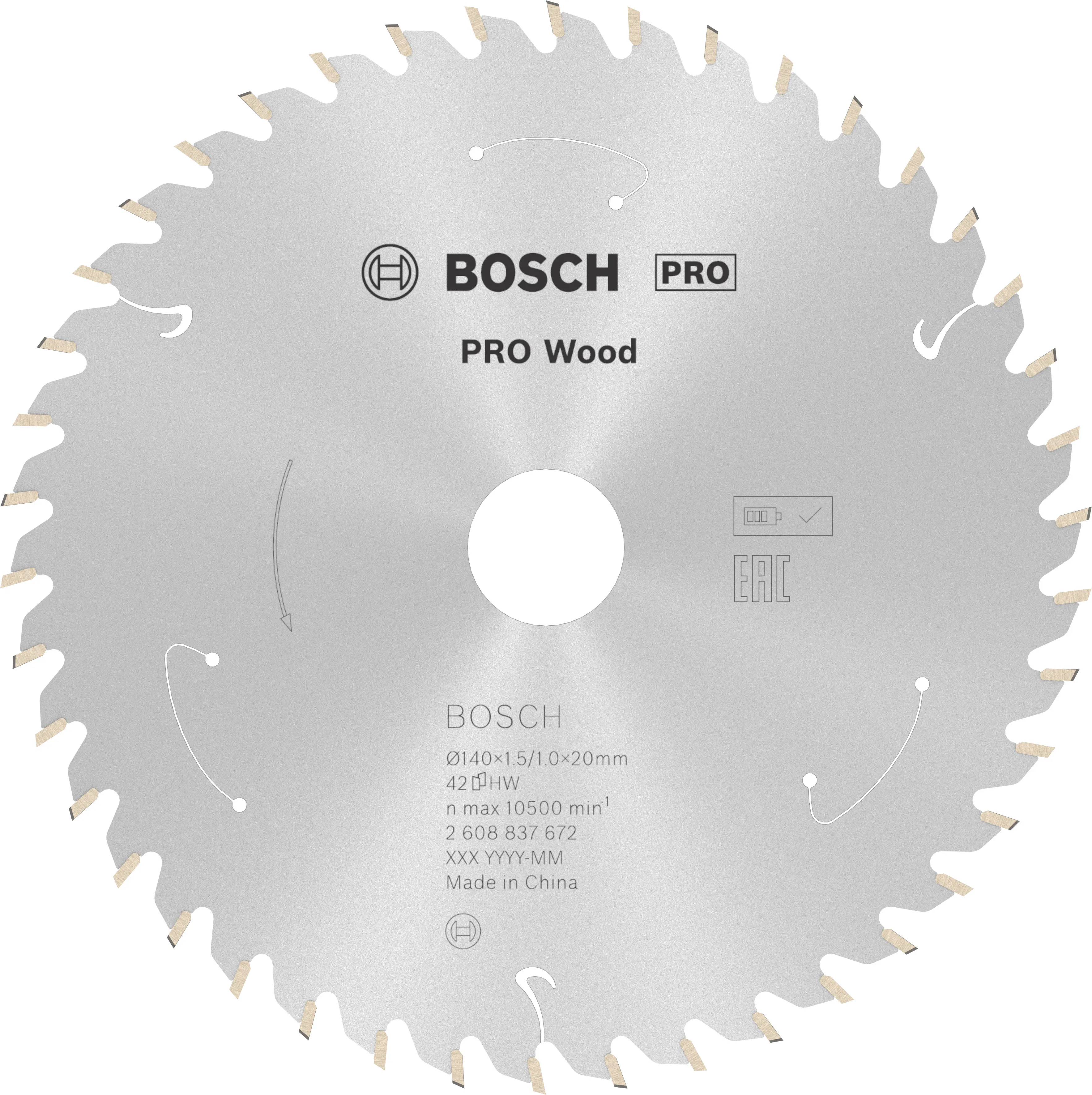 Bosch PRO Wood cordless Kreissägeblatt 140 x 1,5 x 20 mm T42 Bosch PRO Wood cordless Kreissägeblatt 140 x 1,5 x 20 mm T42