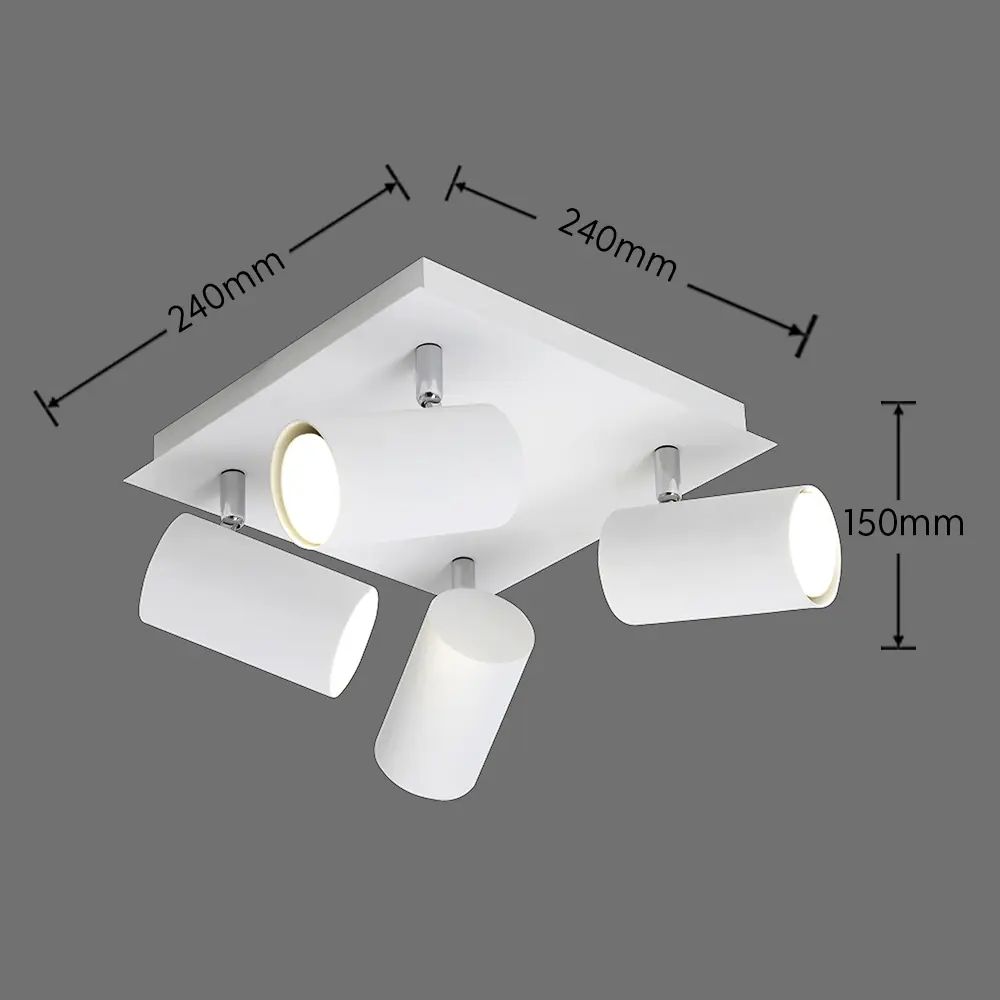 Trio Leuchten 4er Spot Marley GU10, weiß matt