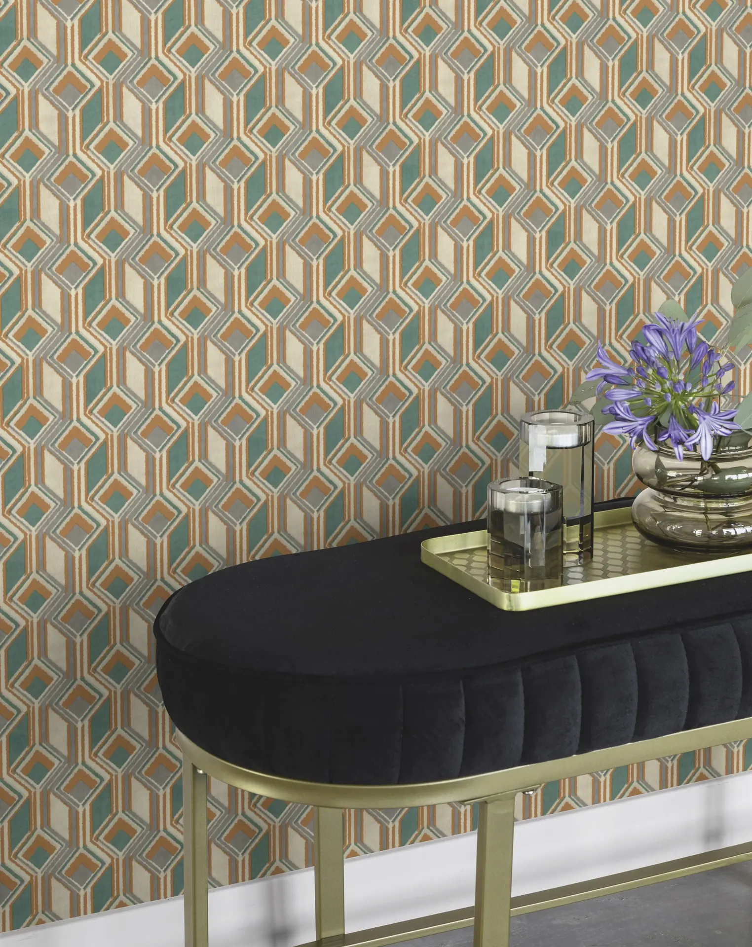 Rasch Vliestapete 746525 Orange-Braunorange Muster & Motive 10,05 m x 0,53 m