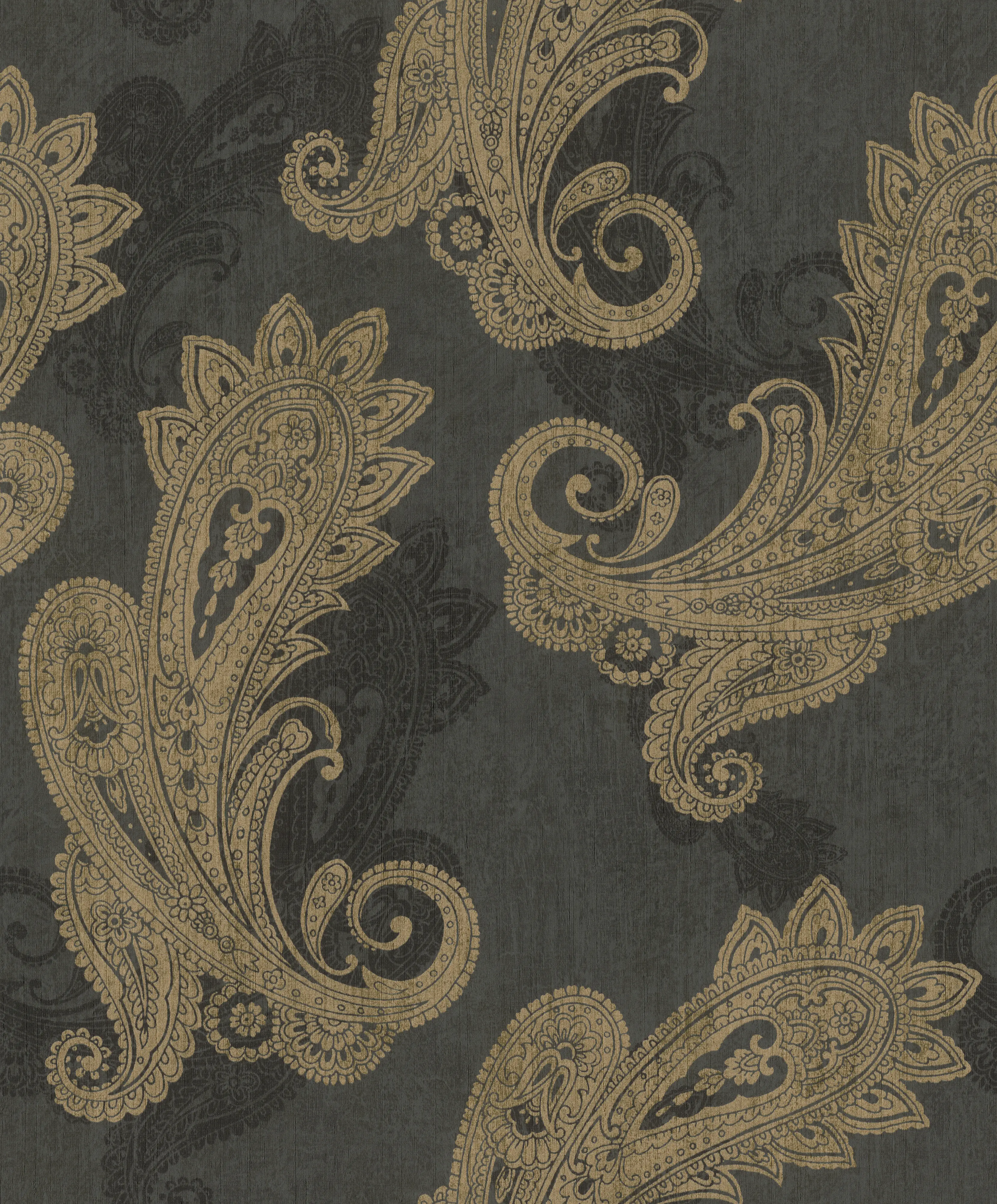 Rasch Vliestapete 746464 Schwarz-Mattschwarz Muster & Motive 10,05 m x 0,53 m