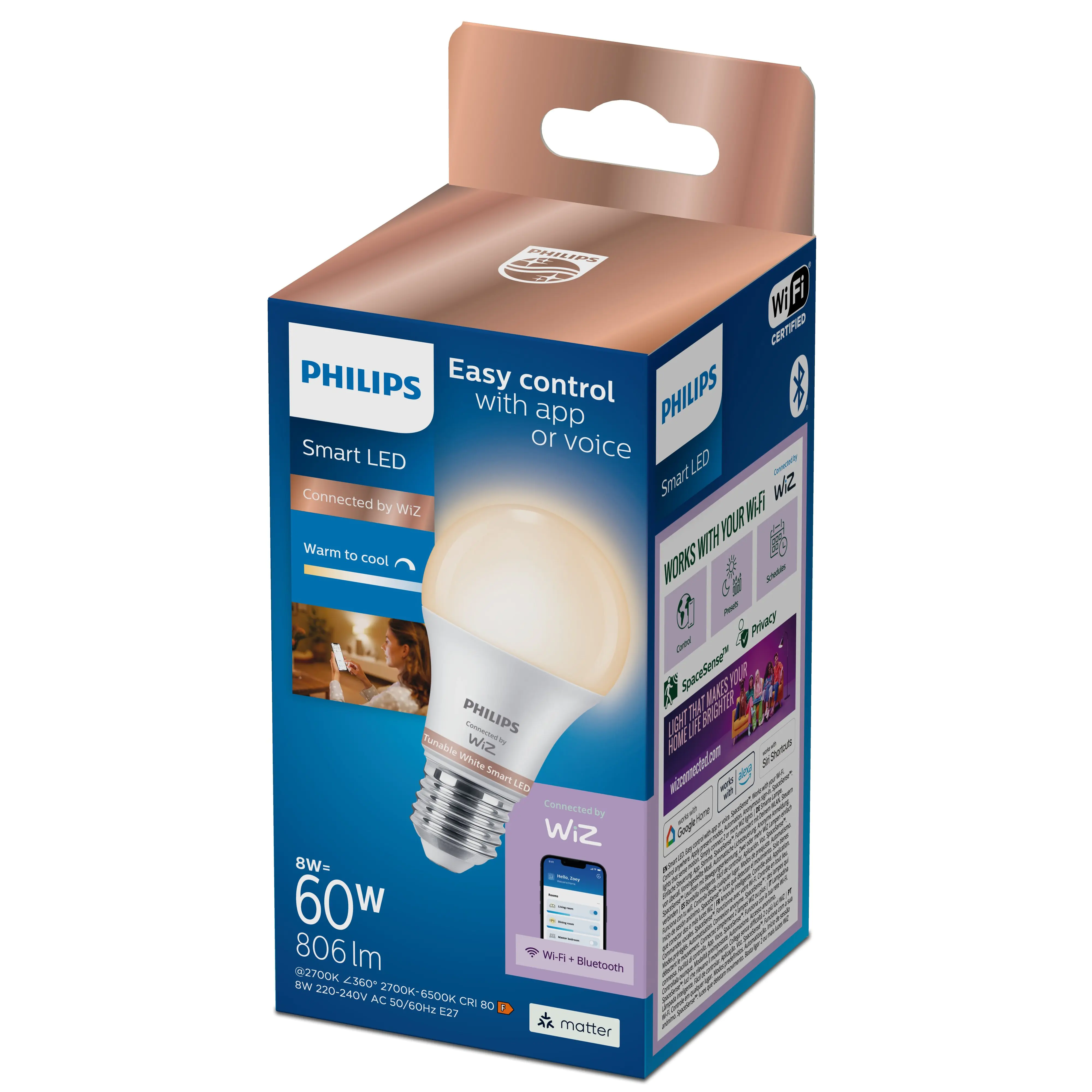 Philips LED-Leuchtmittel Birnenform E27 4,7W RGB Philips LED-Leuchtmittel Birnenform E27 4,7W RGB