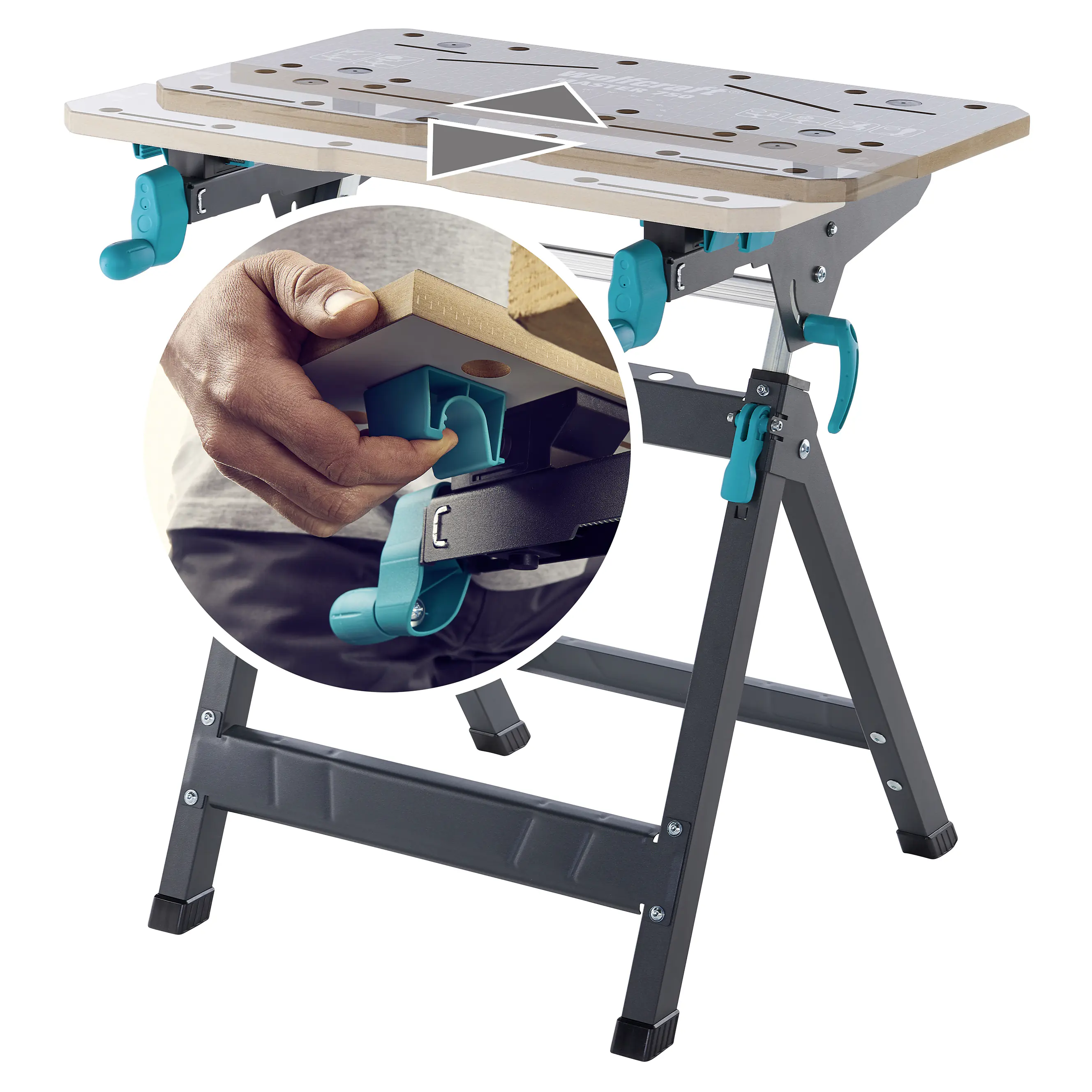Wolfcraft Maschinen- und Spanntisch Master 750 Ergo höhenverstellbar Wolfcraft Maschinen- und Spanntisch Master 750 Ergo höhenverstellbar