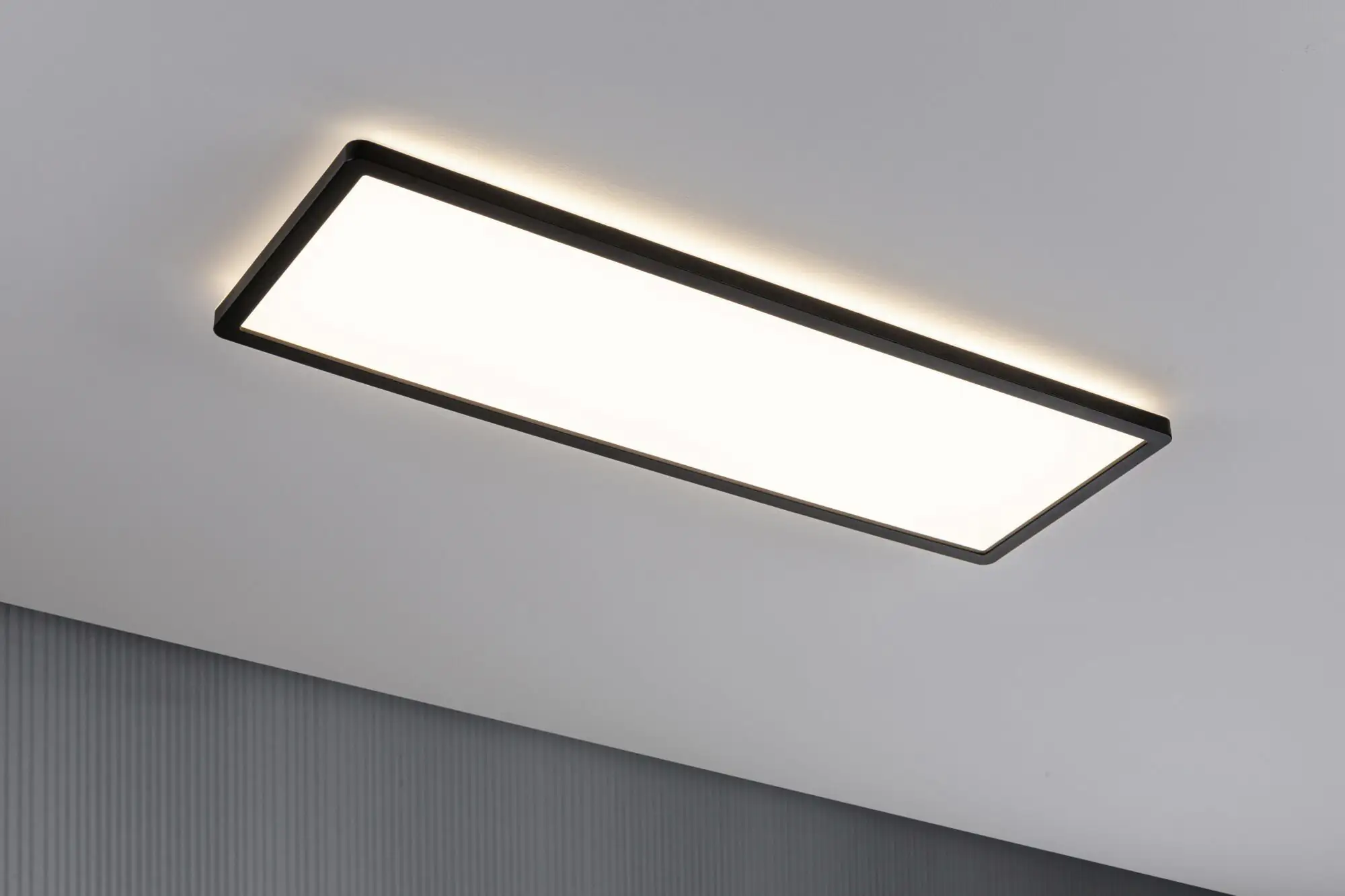 Paulmann LED Panel Atria Shine schwarz 58 x 20 cm warmweiß dimmbar