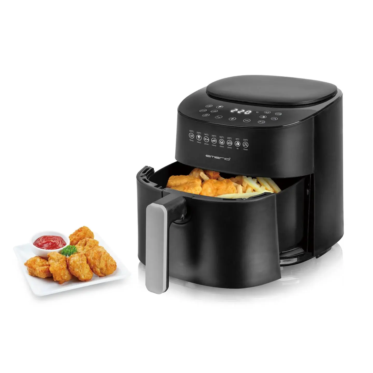 Emerio Heißluftfritteuse AF-129369 1300 W 4,5 l Behälter Emerio Heißluftfritteuse AF-129369 1300 W 4,5 l Behälter