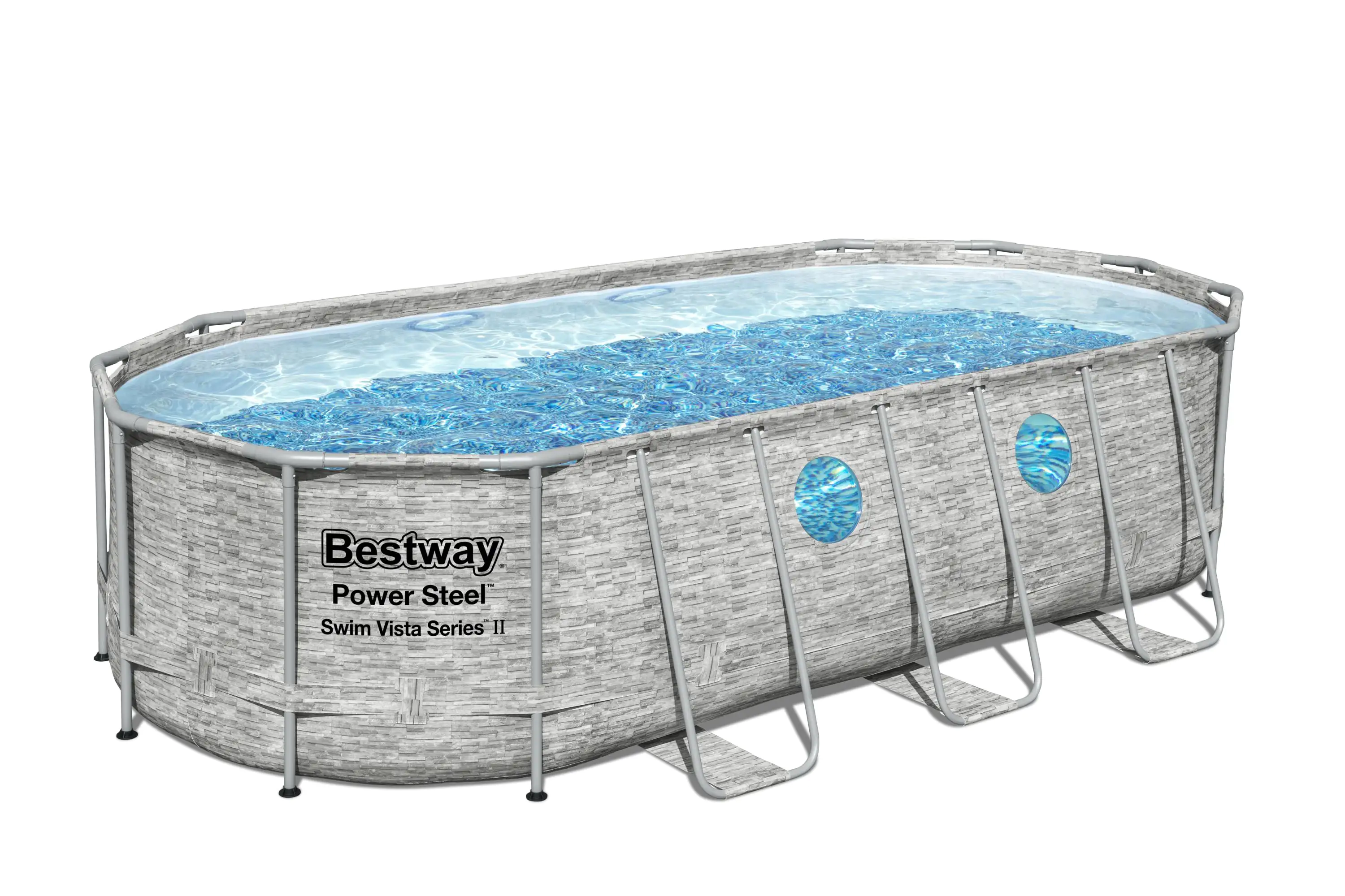 Bestway Power SteelFrame Pool Komplett-Set oval 549 x 274 x 122 cm Bestway Power SteelFrame Pool Komplett-Set oval 549 x 274 x 122 cm