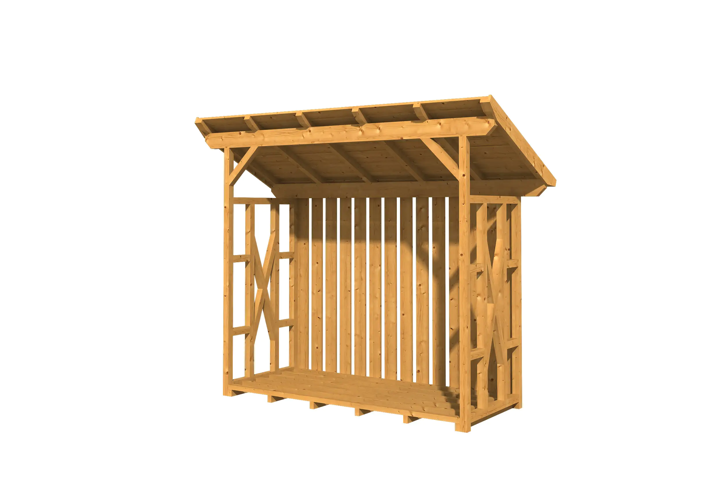 SKAN HOLZ Holzunterstand Lars 2 290 x 128 cm , natur