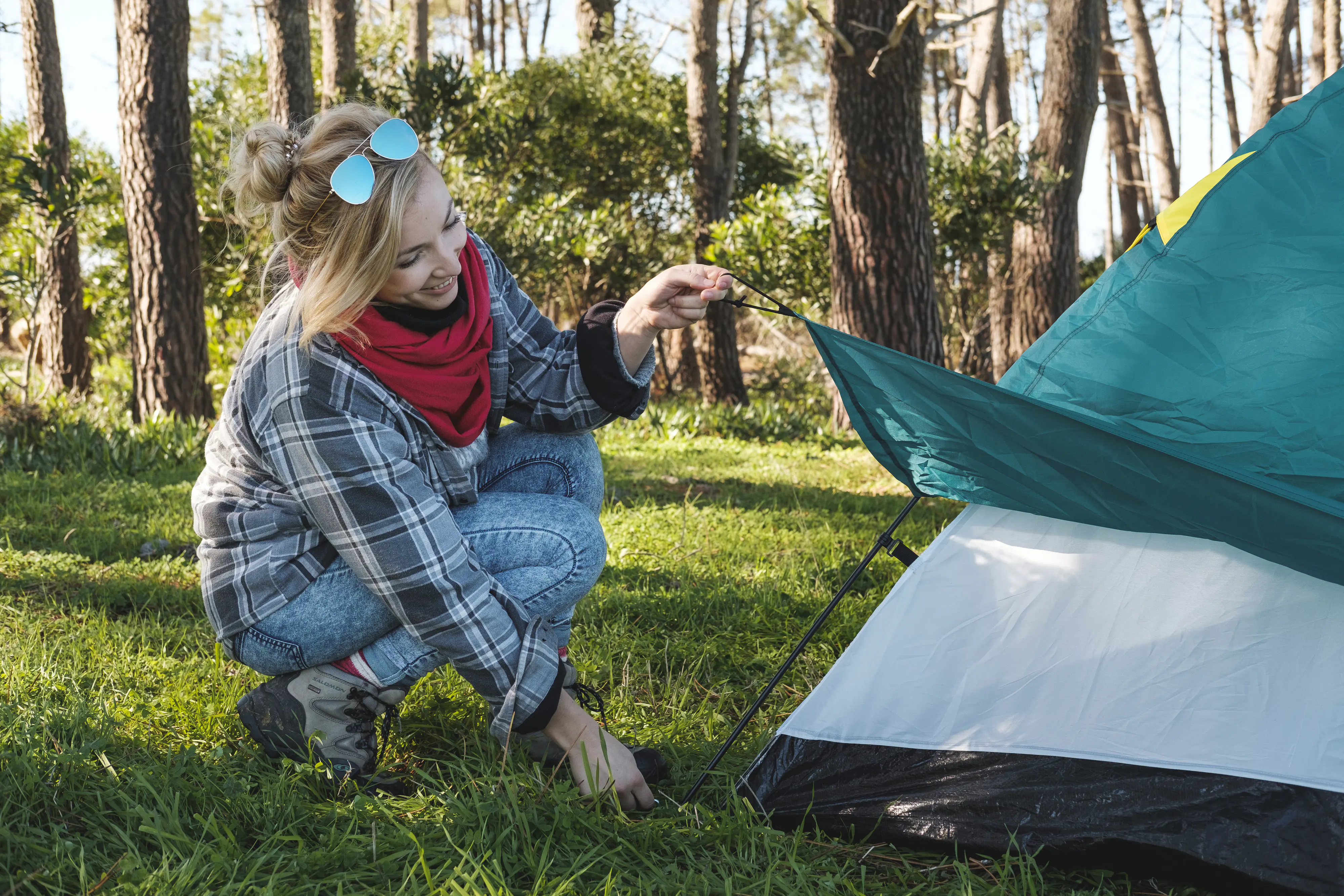 Bestway 4-Personen-Zelt Active Ridge 4 grün-gelb 310 x 240 x 130 cm 