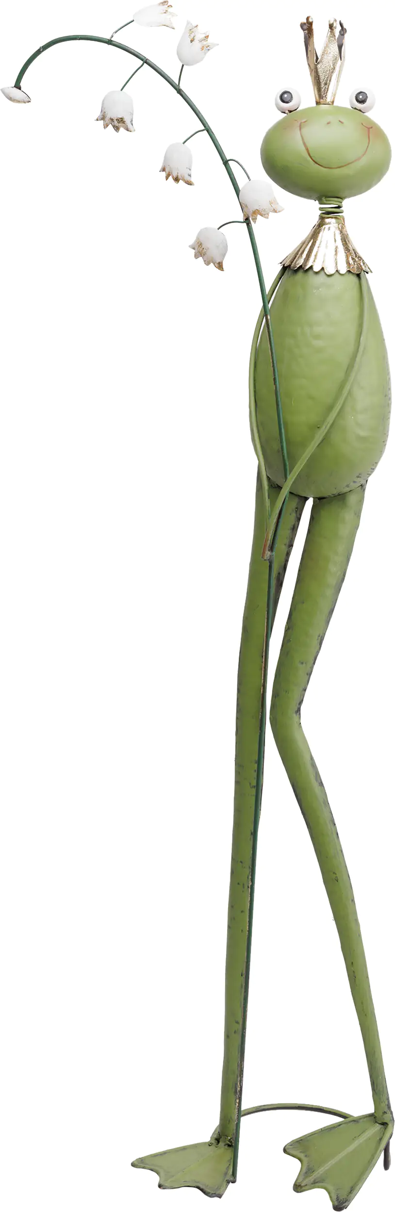 TrendLine Dekofigur Frosch Metall 35 cm grün weiß gold TrendLine Dekofigur Frosch Metall 35 cm grün weiß gold