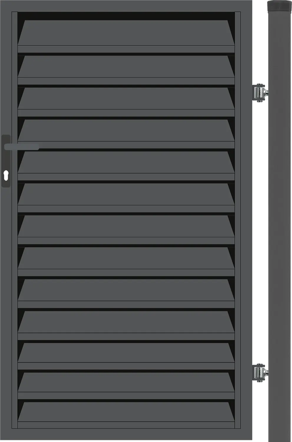 Polbram Einzeltor-Set Ulrich 120 DIN rechts inkl. Pfosten und Zubehör
