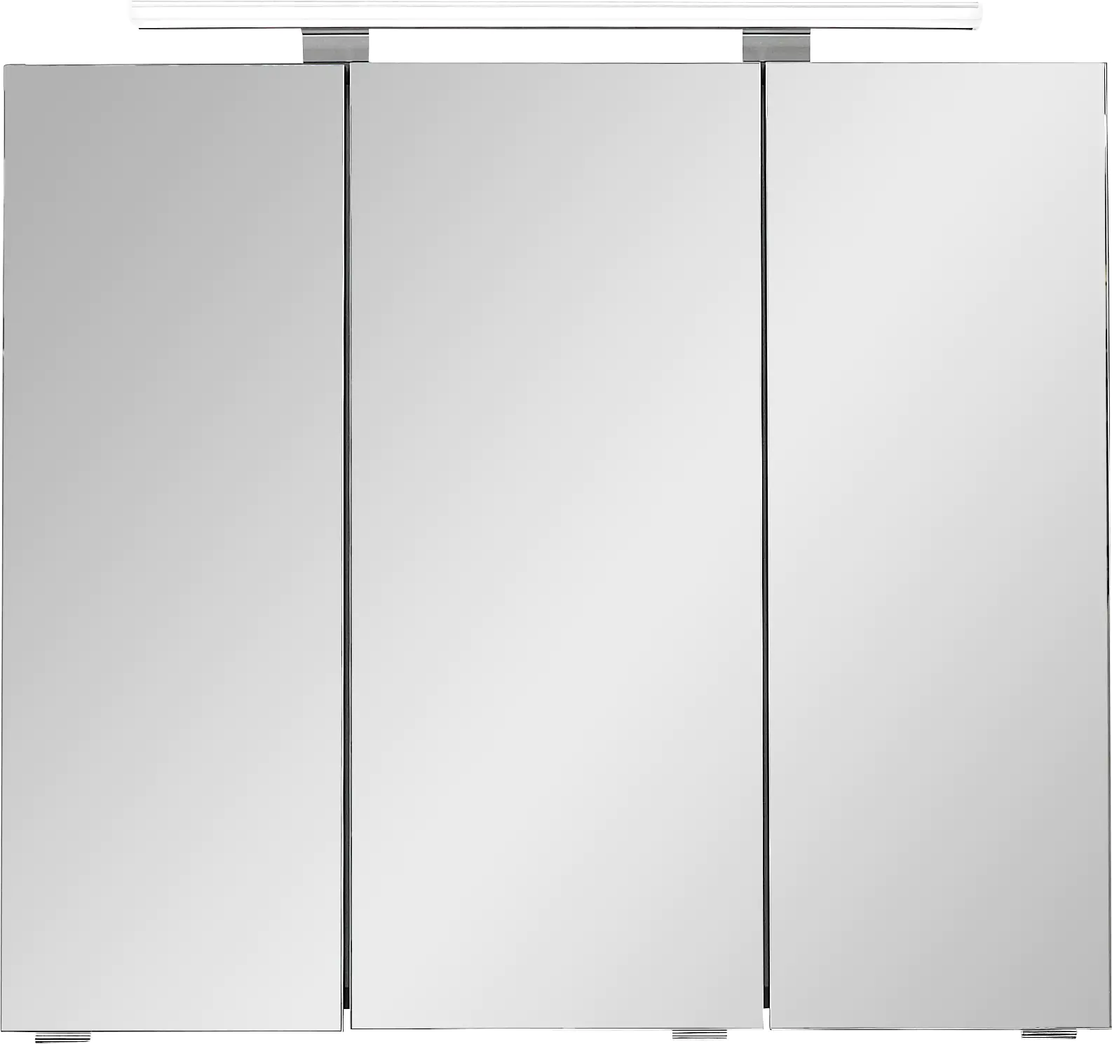 4017026181299_2693777 Primaster Spiegelschrank Düsseldorf mit Beleuchtung grau 80 x 70 cm