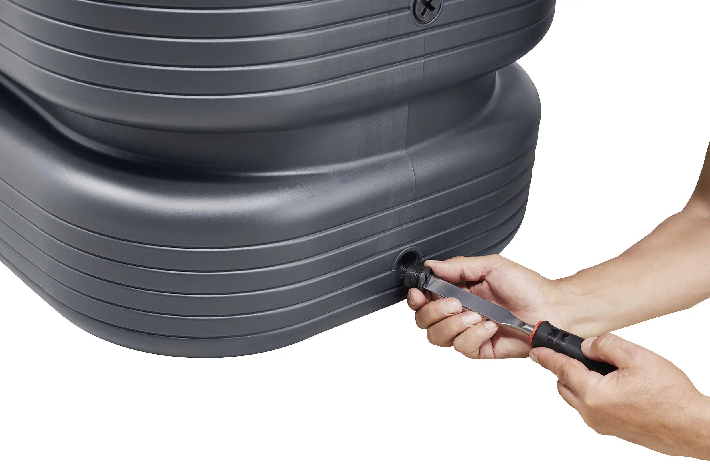 4rain Regentonne Wandtank Quadro 500 L graphitgrau