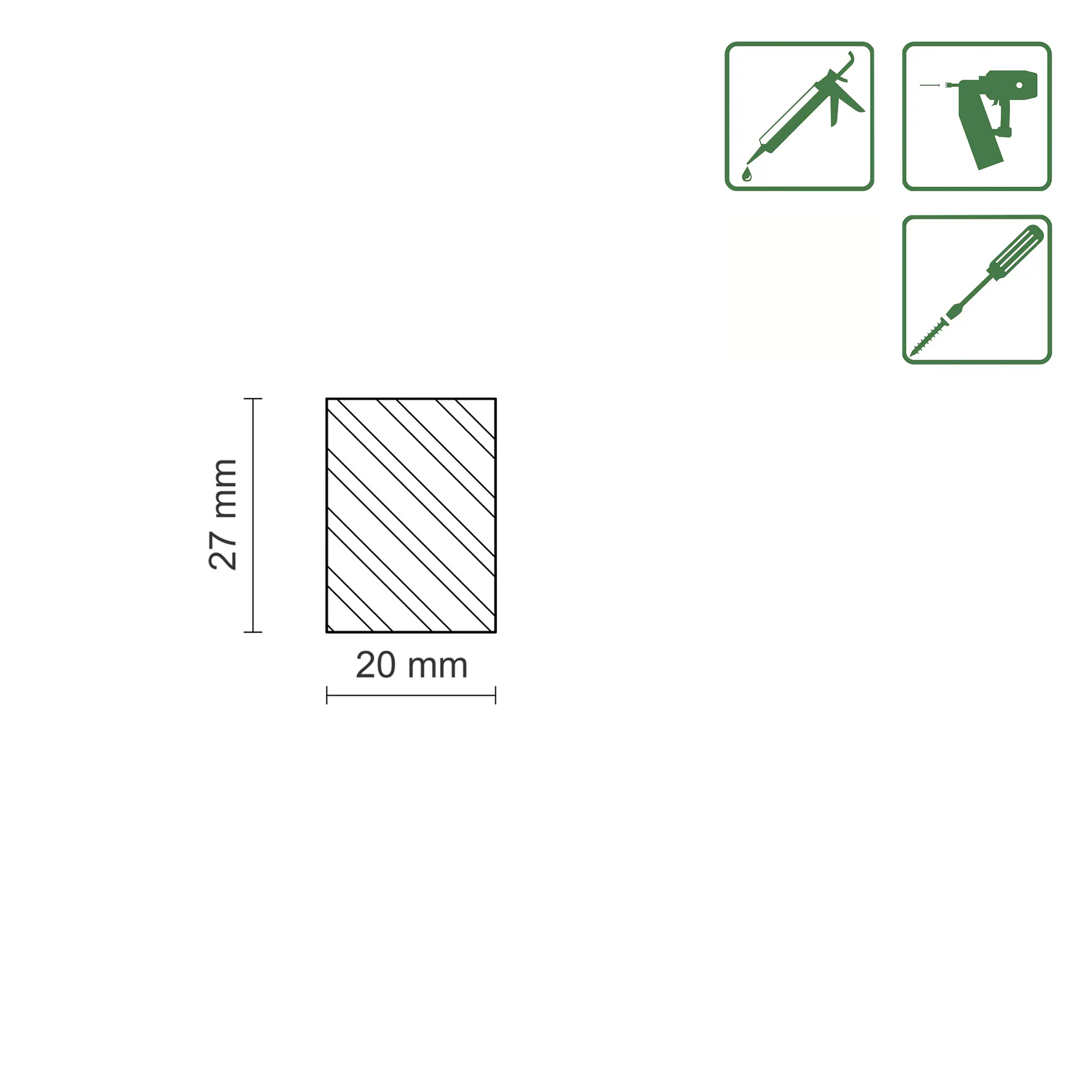 FN Neuhofer Flachleiste 210 cm 27 x 20 mm Buche