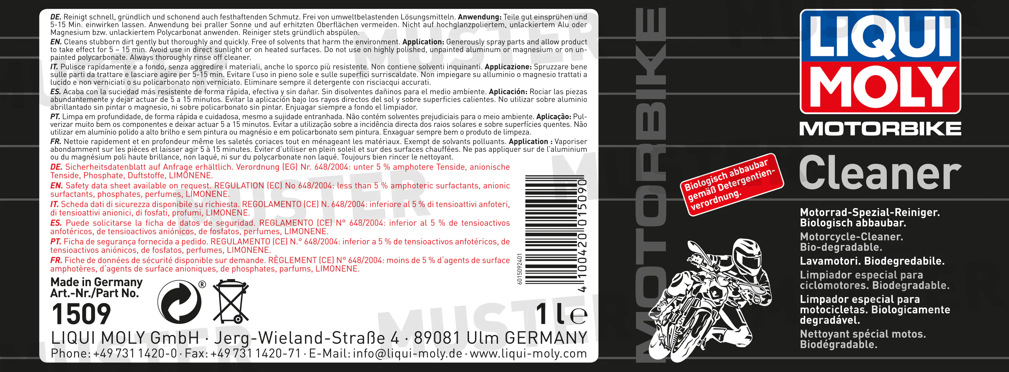 Liqui Moly Motorbike Cleaner 1 L