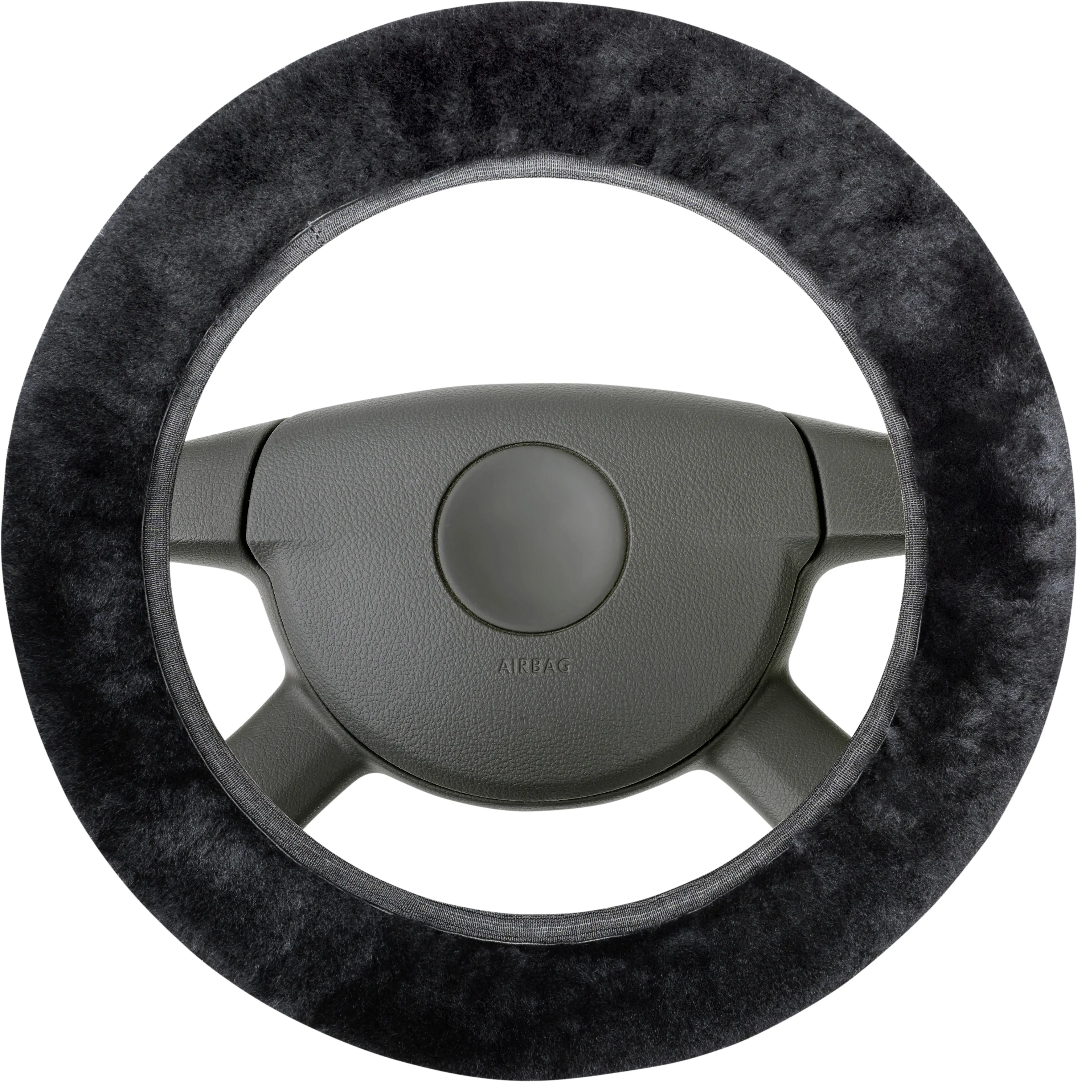 Walser Lenkradhülle Lammfell schwarz 1-teilig