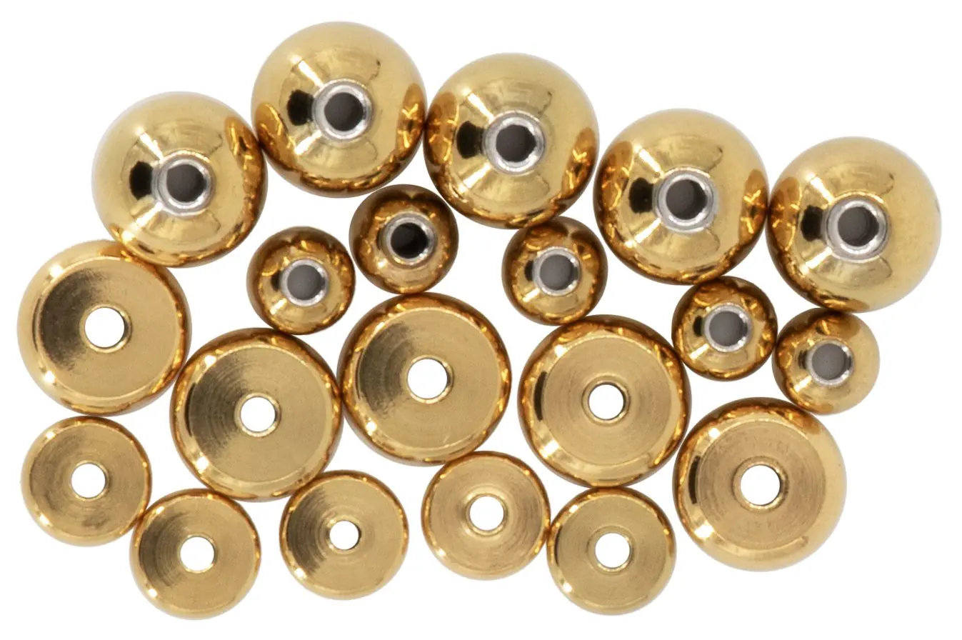 Glorex Metallperlen Zweischenteile gold 20 tlg.