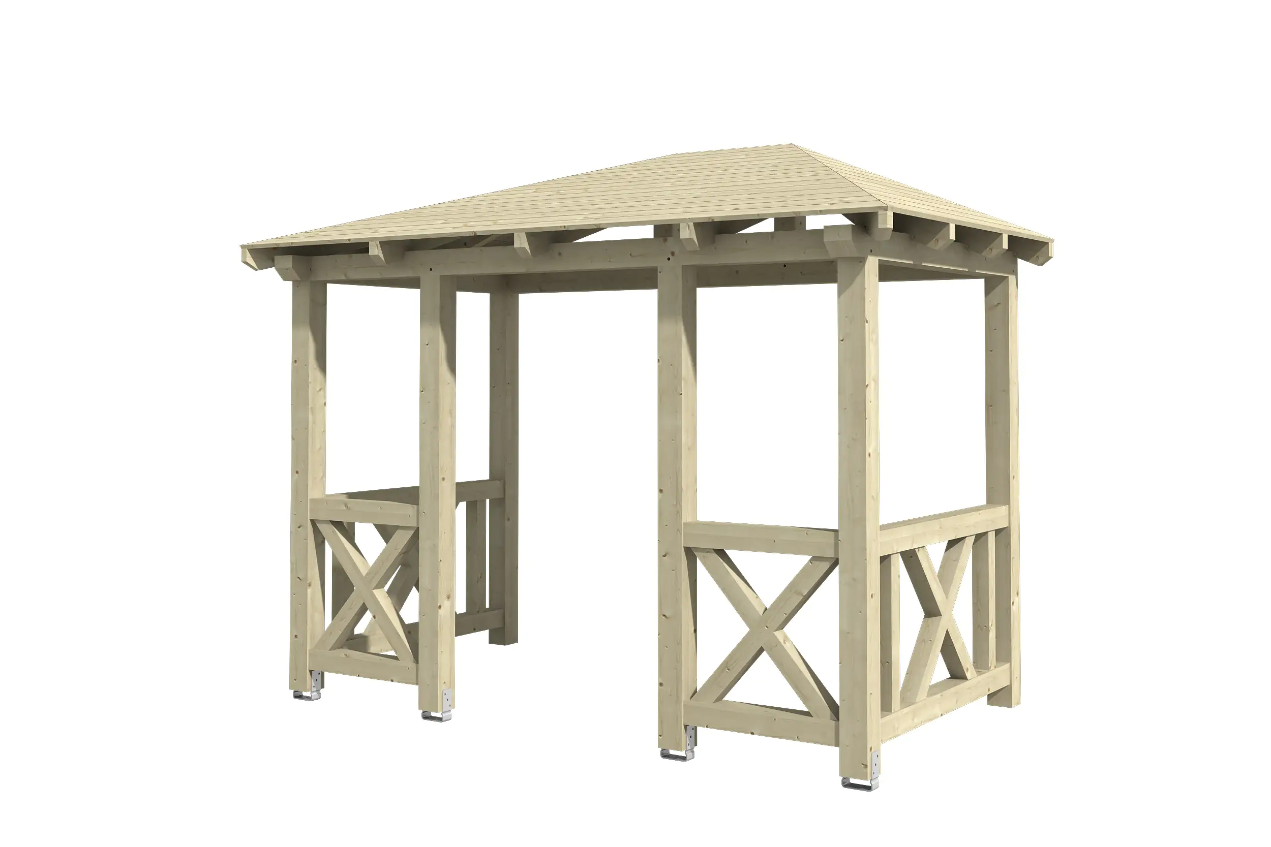 SKAN HOLZ Vordach Wismar Typ 7 351 x 187 cm, natur