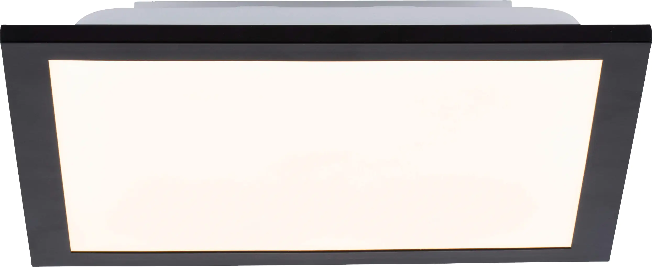 JustLight LED Deckenleuchte Flat schwarz 29,5 x 29,5 cm warmweiß