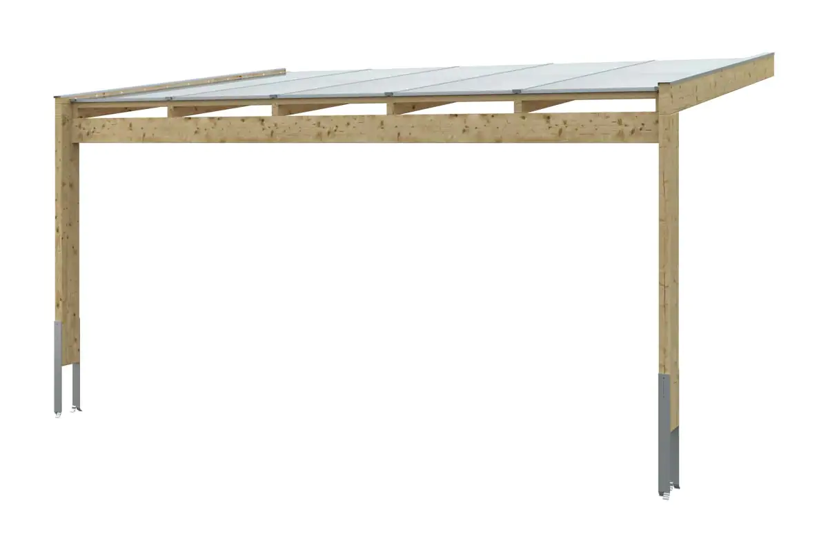 SKAN HOLZ Terrassenüberdachung Novara 557 x 359 cm, Leimholz, natur