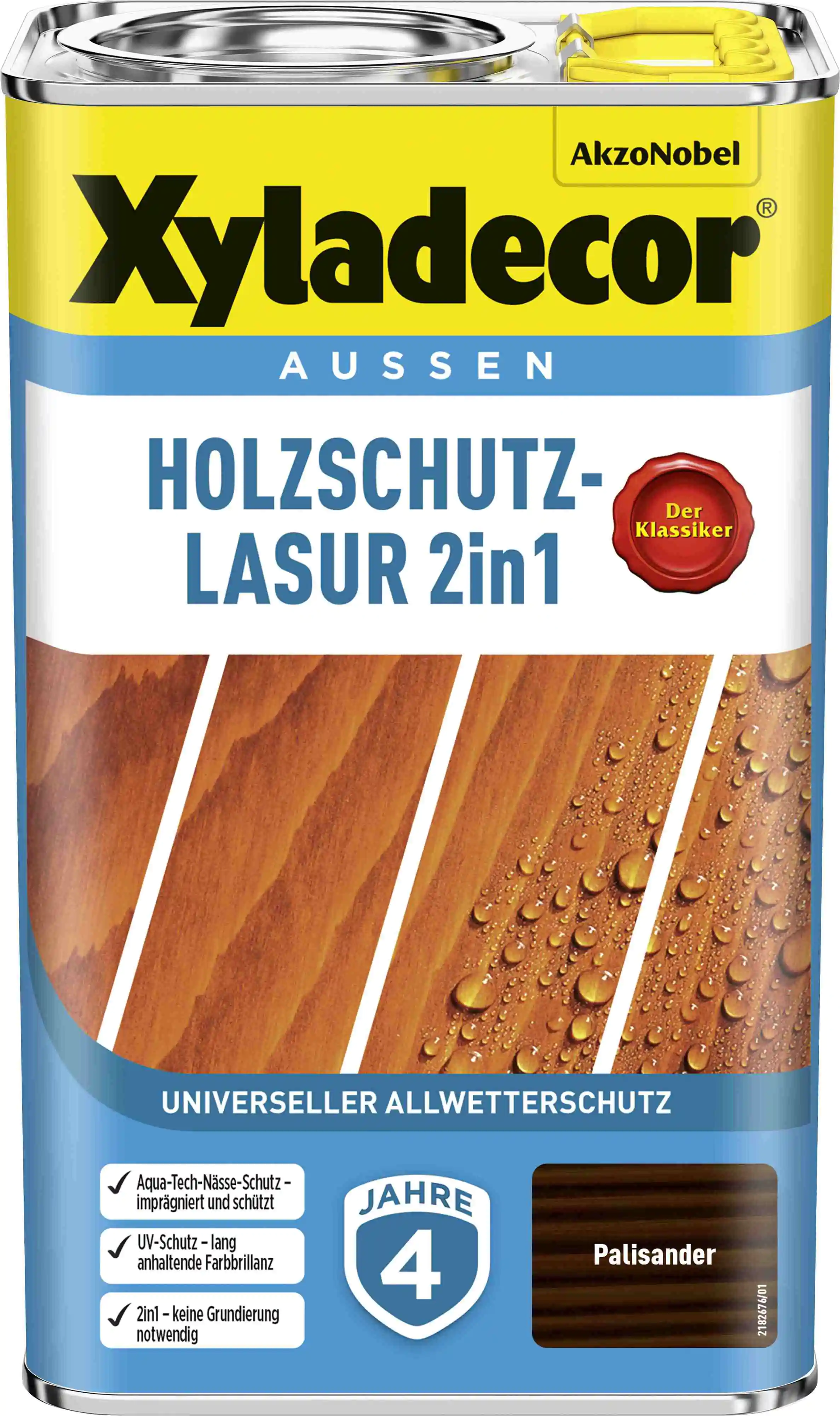 Xyladecor Holzschutzlasur 2,5 L palisander 2in1
