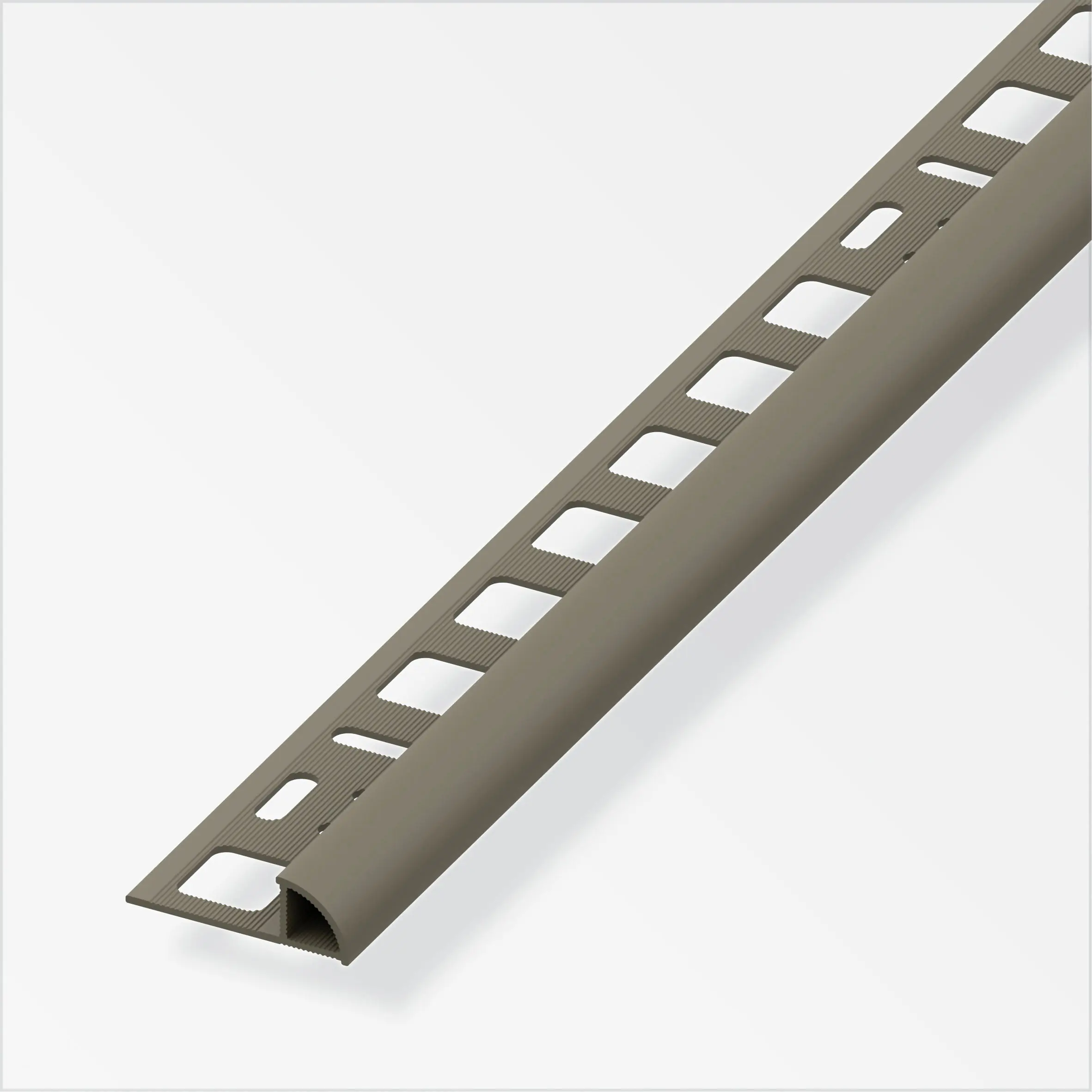alfer Viertelkreisprofil PVC glatt taupe