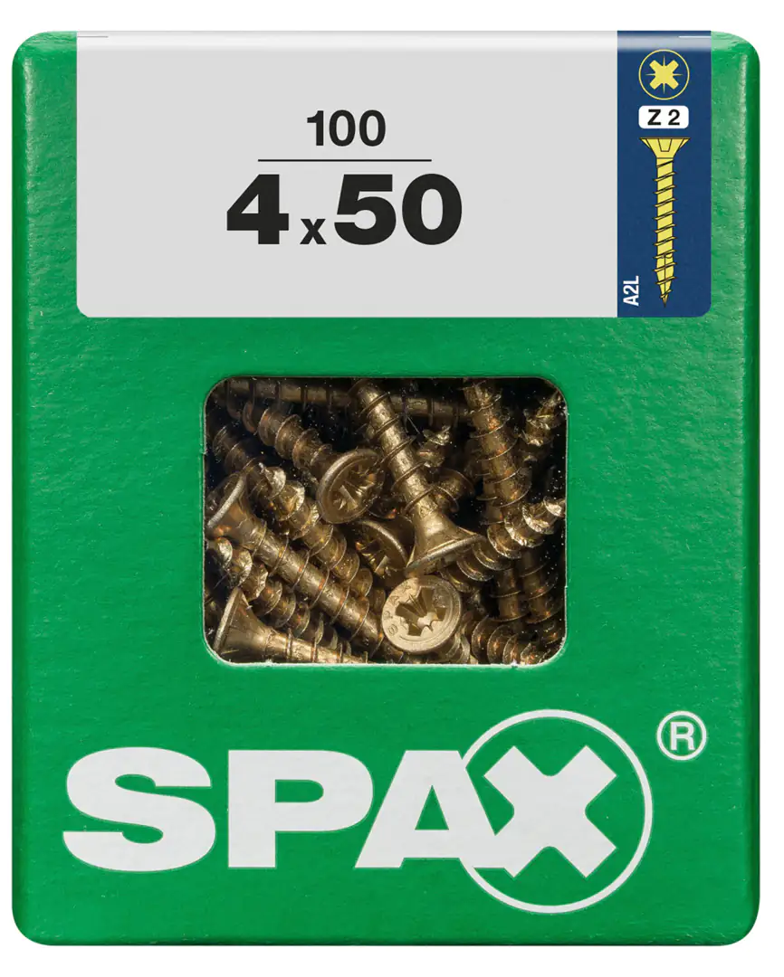 Spax Universalschrauben 4.0 x 50 mm PZ 2 - 100 Stk.