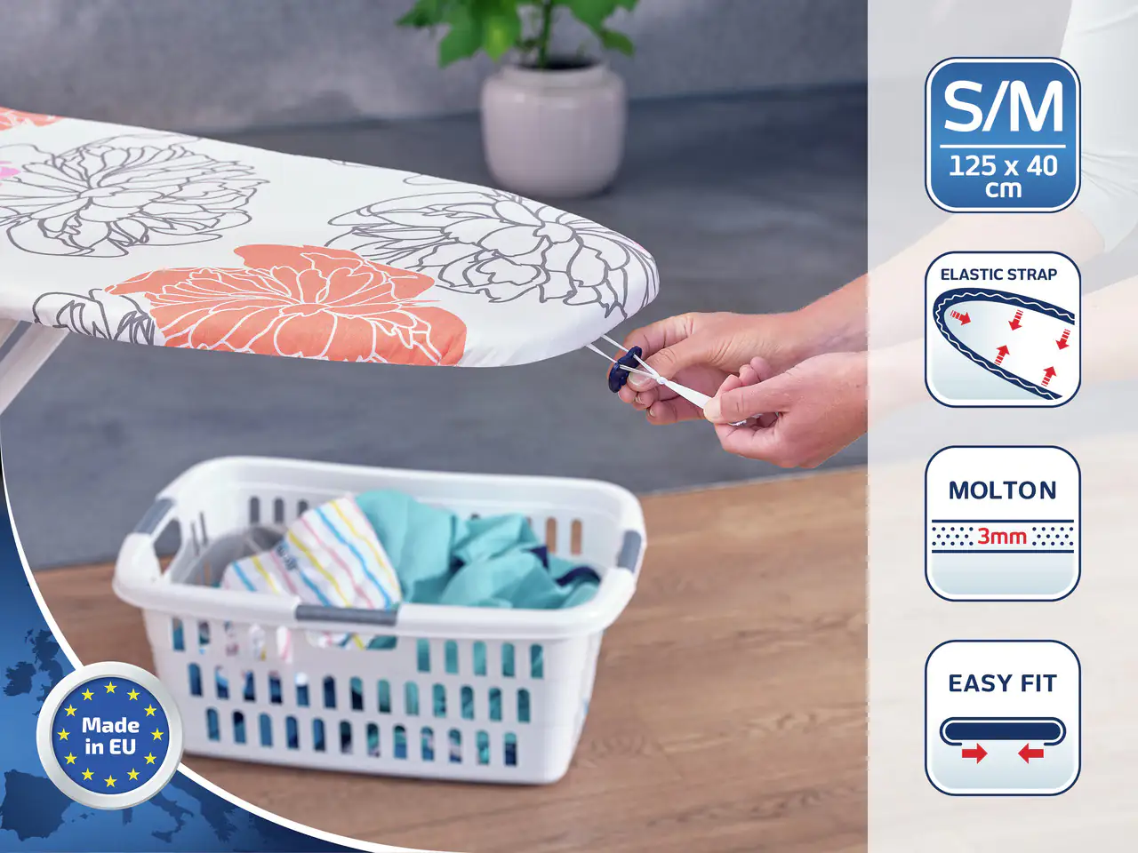 Leifheit Bügeltischbezug Cotton Comfort S-M Universal max. 40 x 125 cm Leifheit Bügeltischbezug Cotton Comfort S-M Universal max. 40 x 125 cm