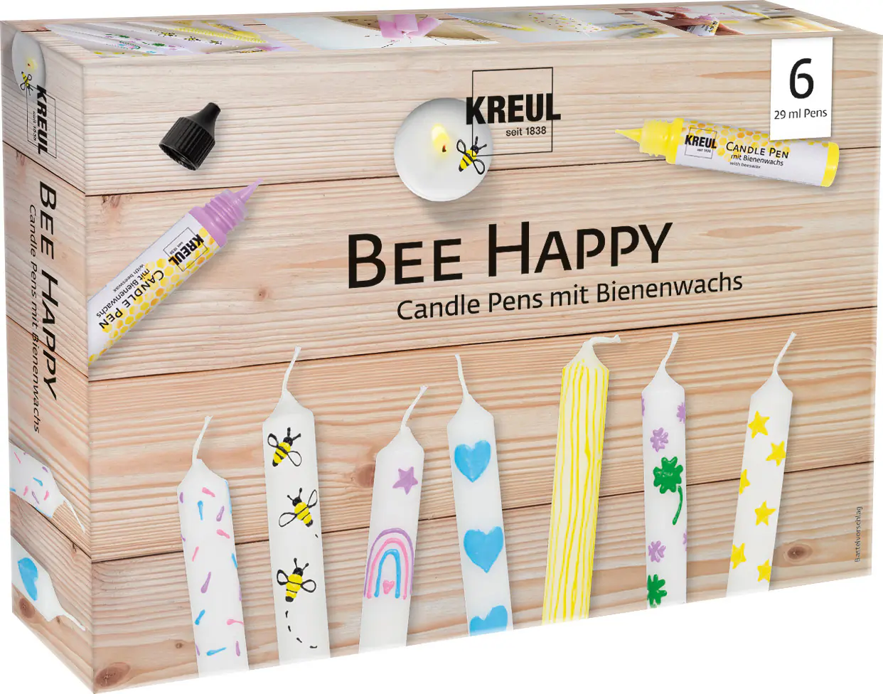 Kreul Candle Pen Bee Happy 6er Set