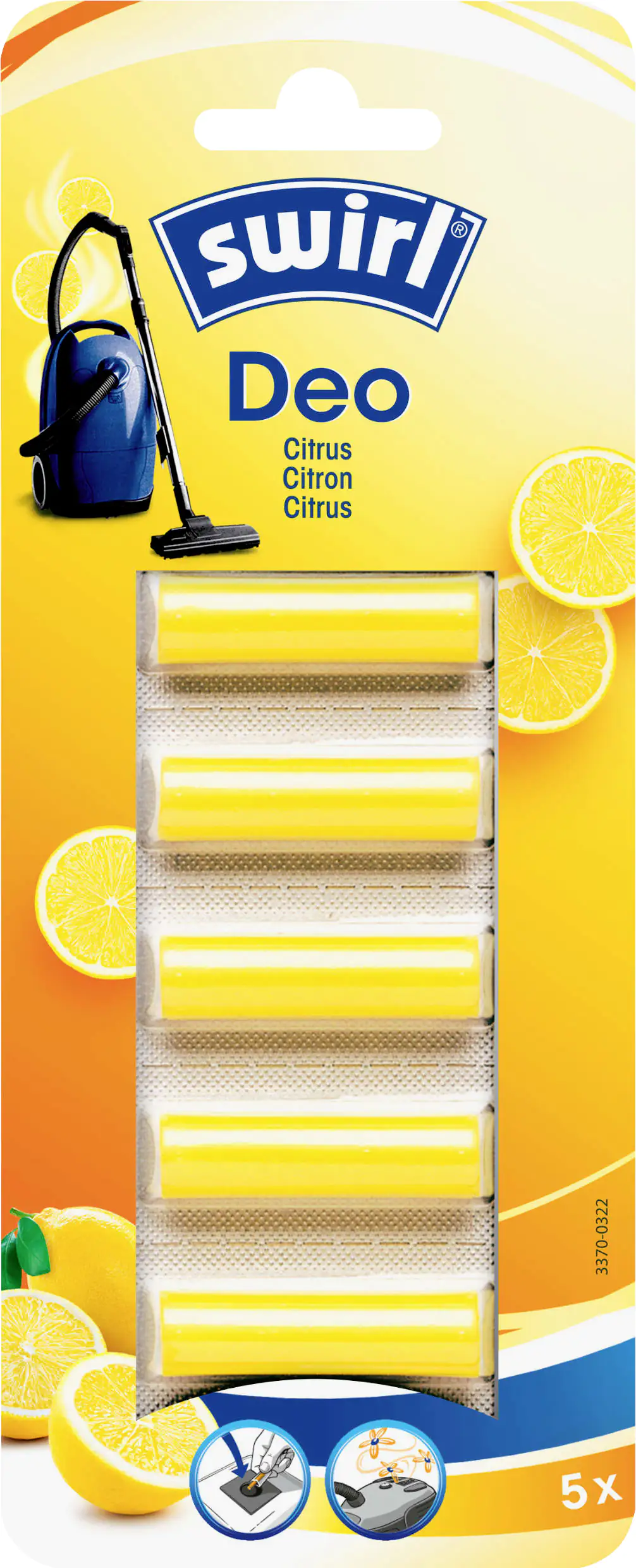 Swirl Staubsauger-Deo-Sticks Citrus 5 Stück Swirl Staubsauger-Deo-Sticks Citrus 5 Stück