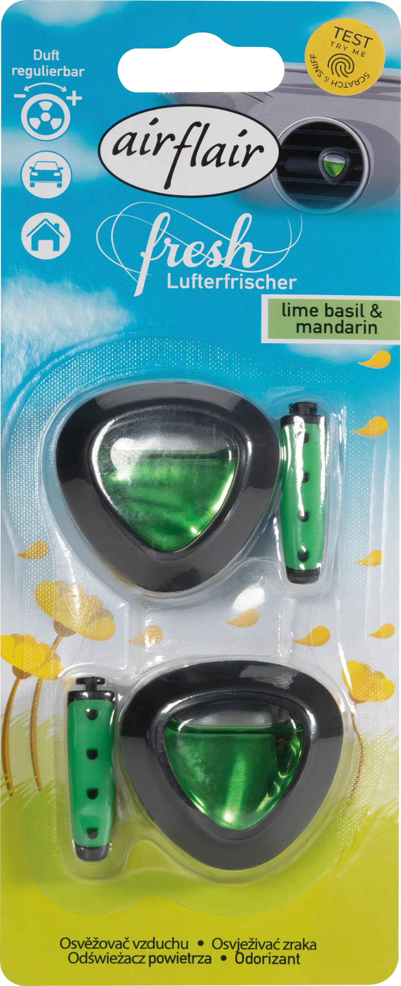 airflair Lufterfrischer Clip Double Diffusor Lime Basil & Mandarin