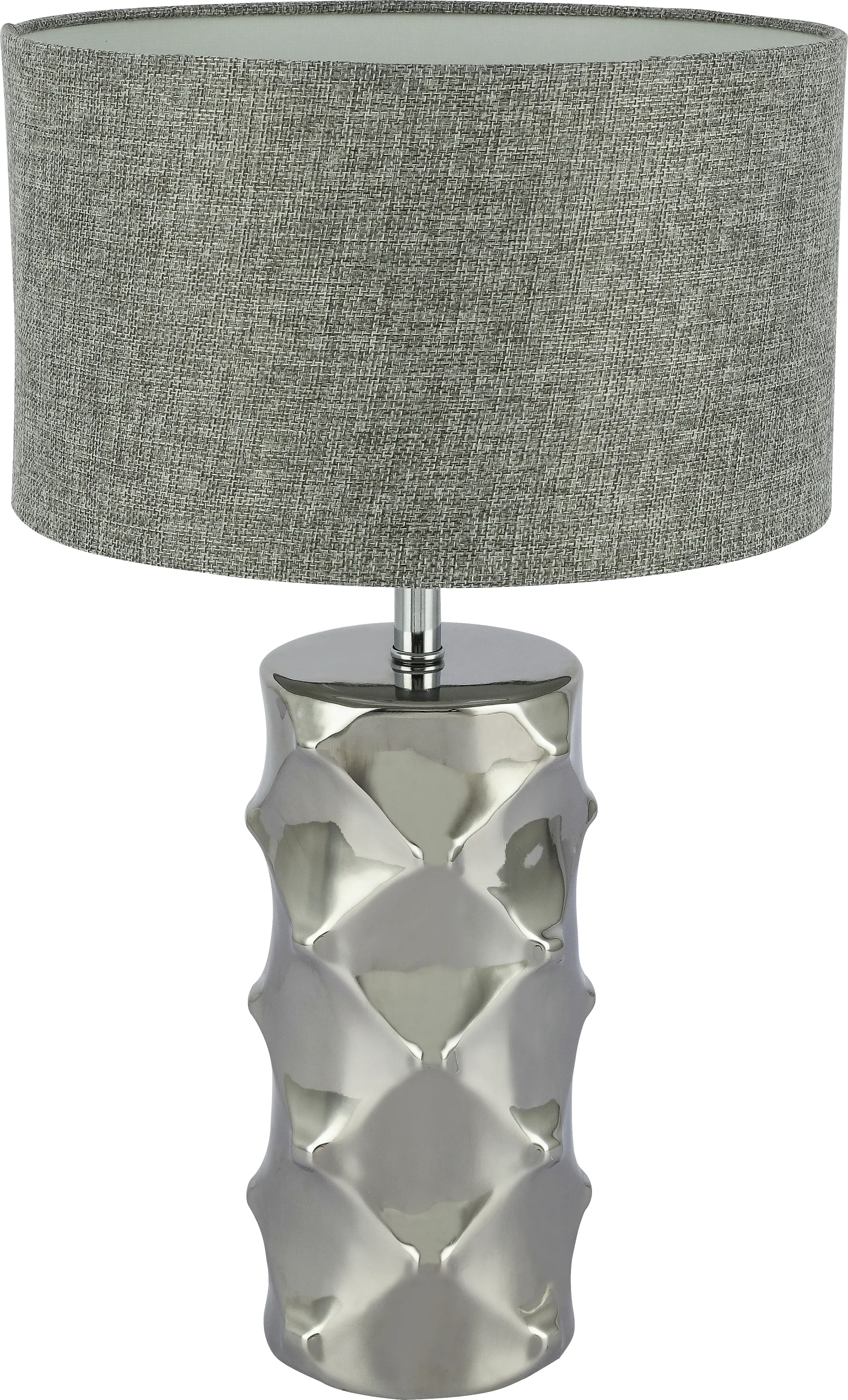 Globo Tischleuchte Tracey grau E27, grau, dimmbar