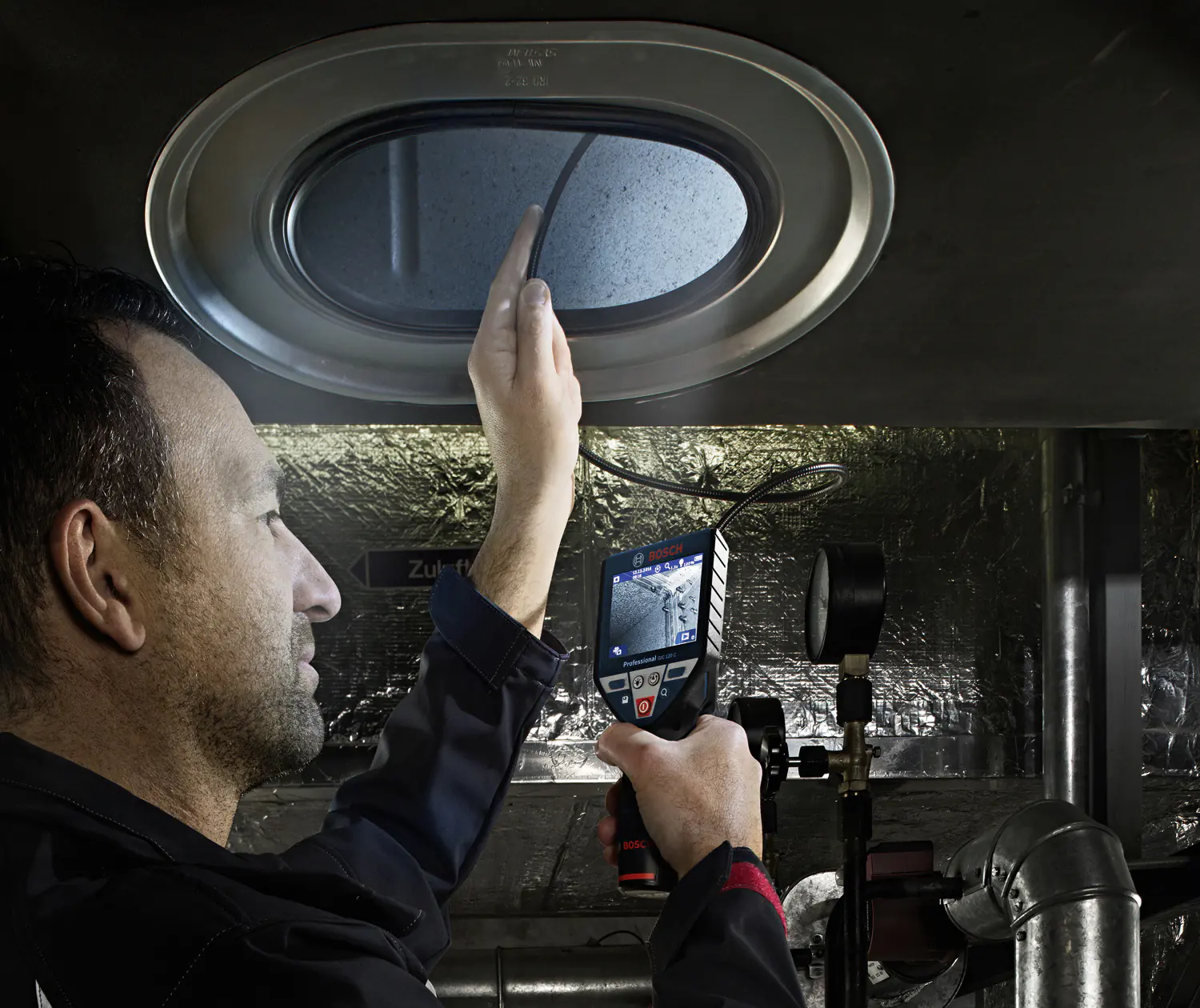 Bosch Professional Inspektionskamera GIC120C Inkl. 4 x 1,5 V-LR6-Batterie