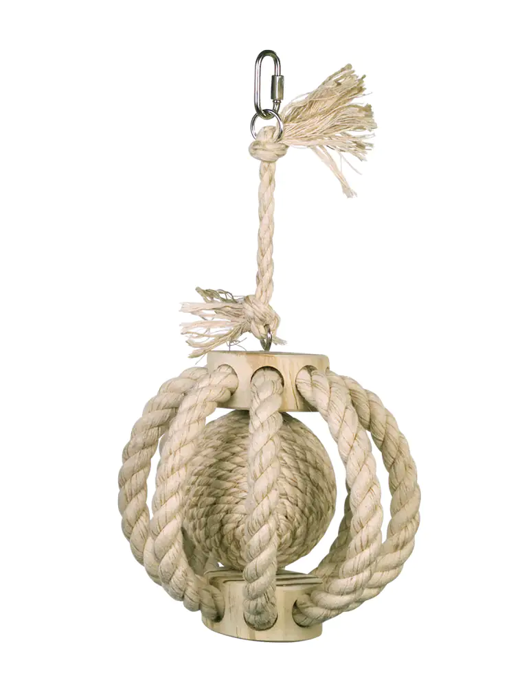 Nobby Vogelspielzeug Kletterring mit Ball 30 cm natur