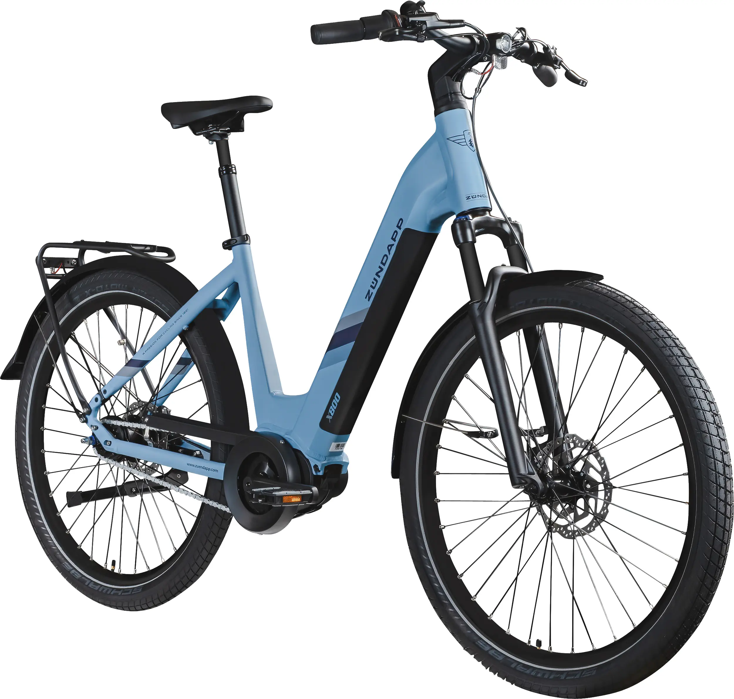 Zündapp E-Bike City X800 27,5 Zoll 7-Gang 550 Wh pastellblau 
