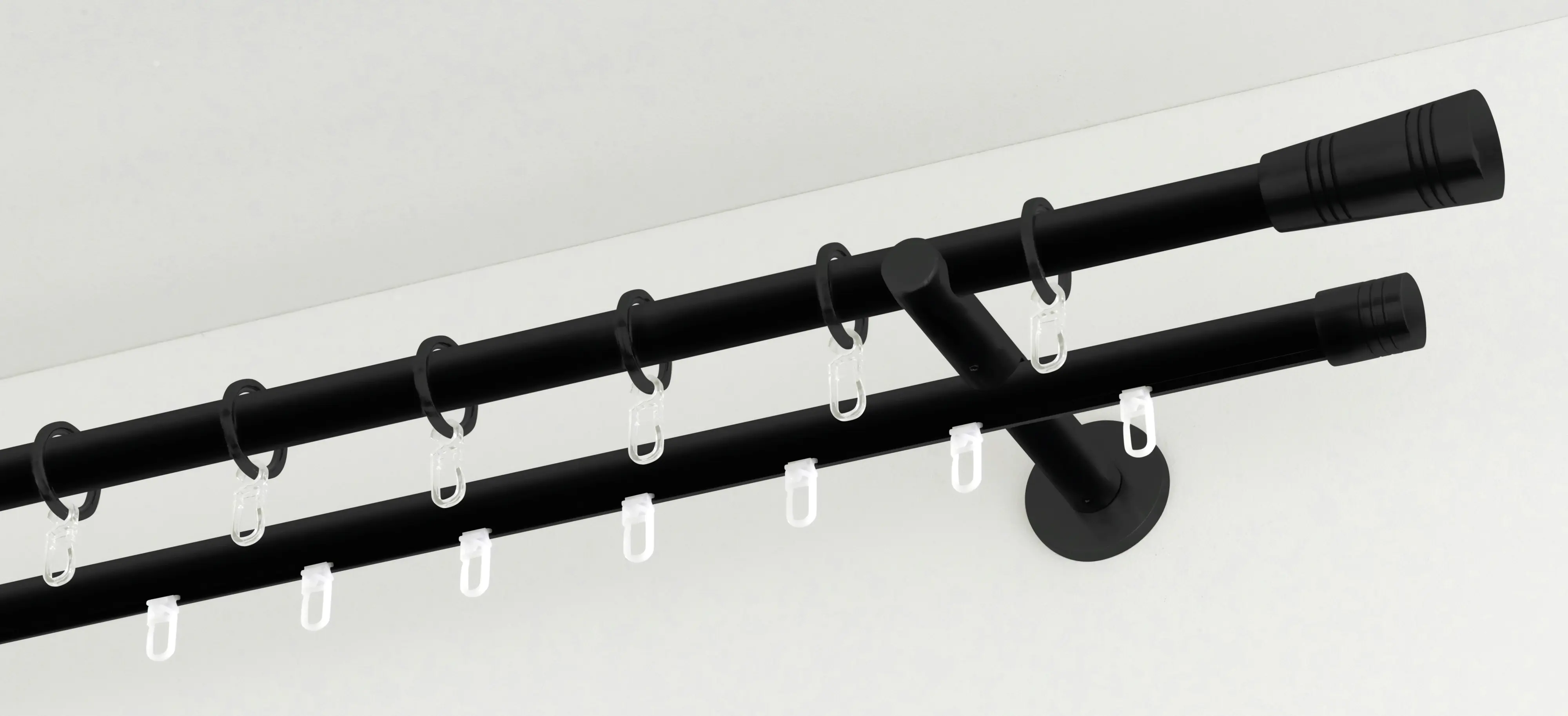 Gardinia Endstück für Gardinenstange Chicago Zylinder für Ø 20 mm schwarz-matt